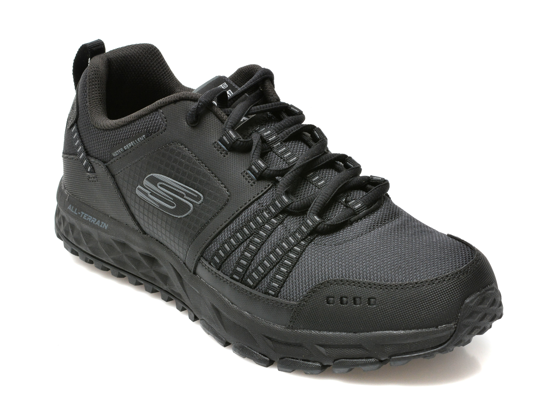 Pantofi sport SKECHERS negri, ESCAPE PLAN, din material textil si piele ecologica 2023 ❤️ Pret Super Black Friday otter.ro imagine noua 2022