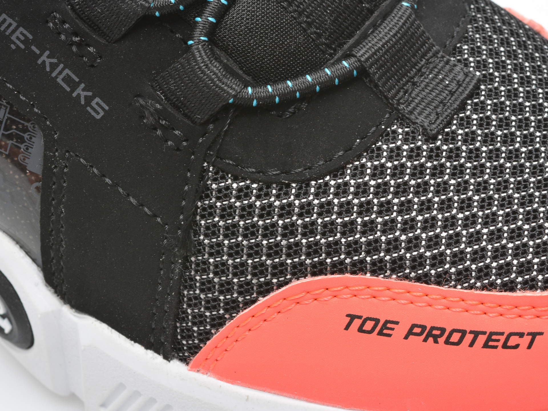 Pantofi sport SKECHERS negri, GAMETRONIX, din material textil si piele ecologica - 2