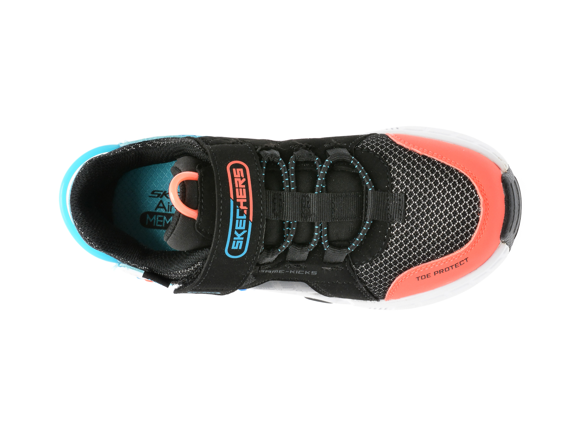 Pantofi sport SKECHERS negri, GAMETRONIX, din material textil si piele ecologica - 6