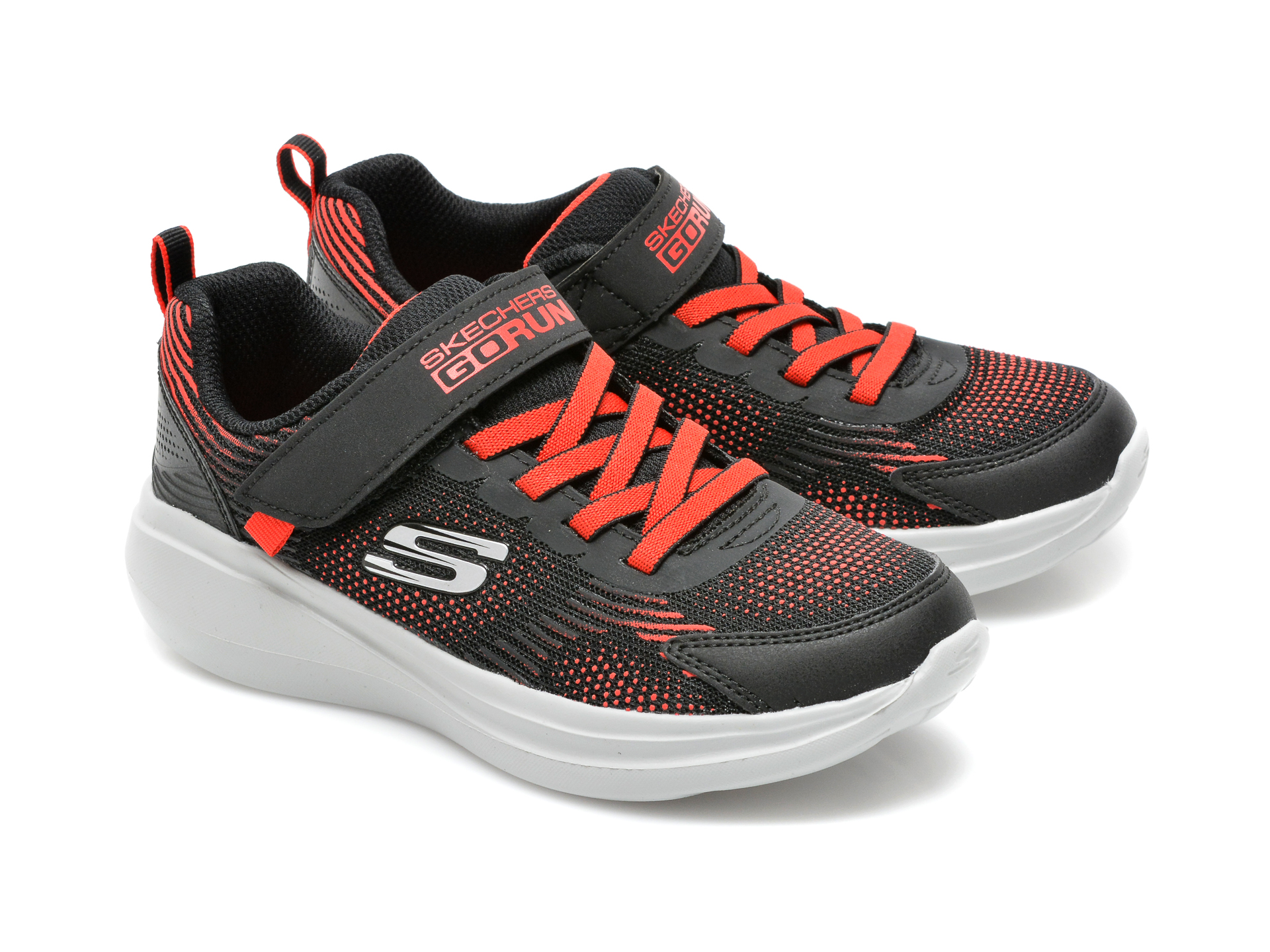 Pantofi sport SKECHERS negri, Go Run Fast, din material textil - 4