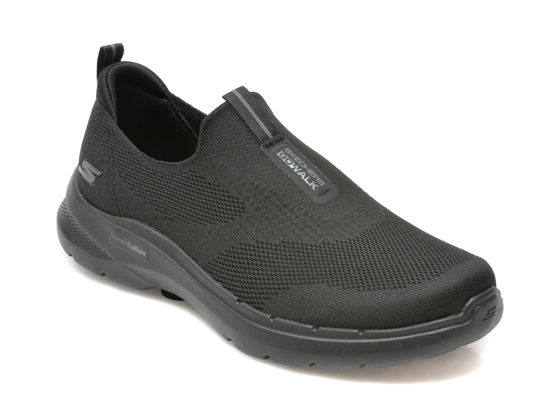 Pantofi sport SKECHERS negri, GO WALK 6, din material textil otter.ro
