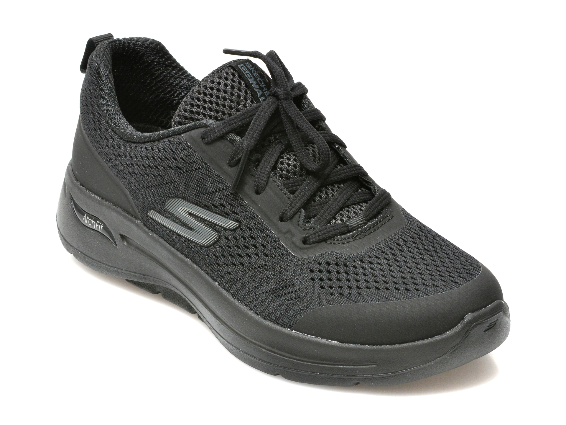 Pantofi sport SKECHERS negri, GO WALK ARCH FIT, din material textil otter imagine noua