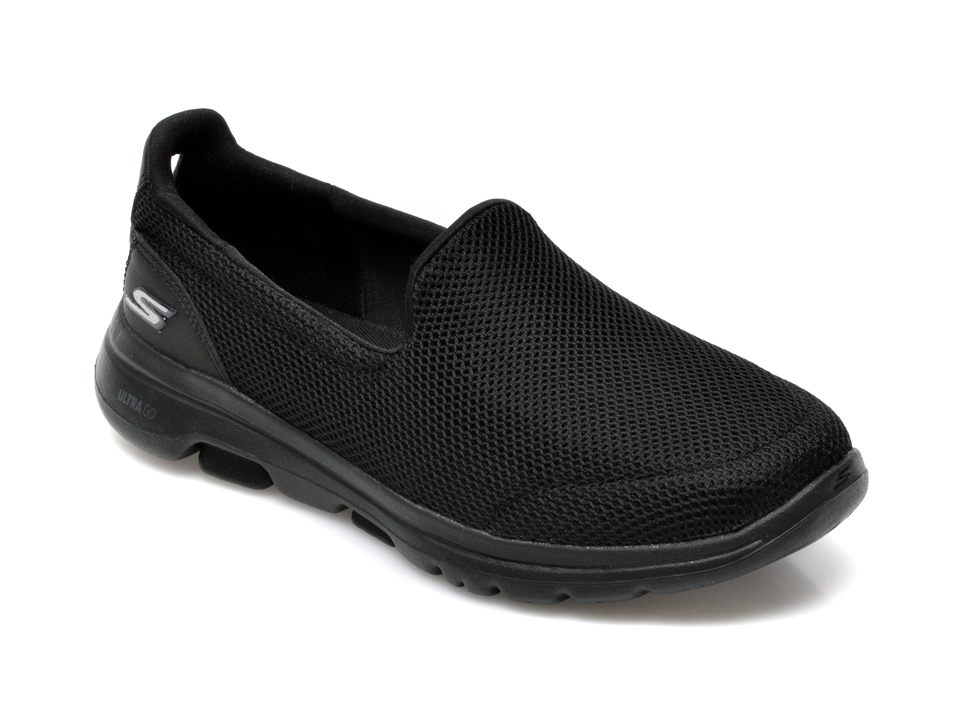 Pantofi sport SKECHERS negri, Go Walk, din material textil Skechers otter.ro