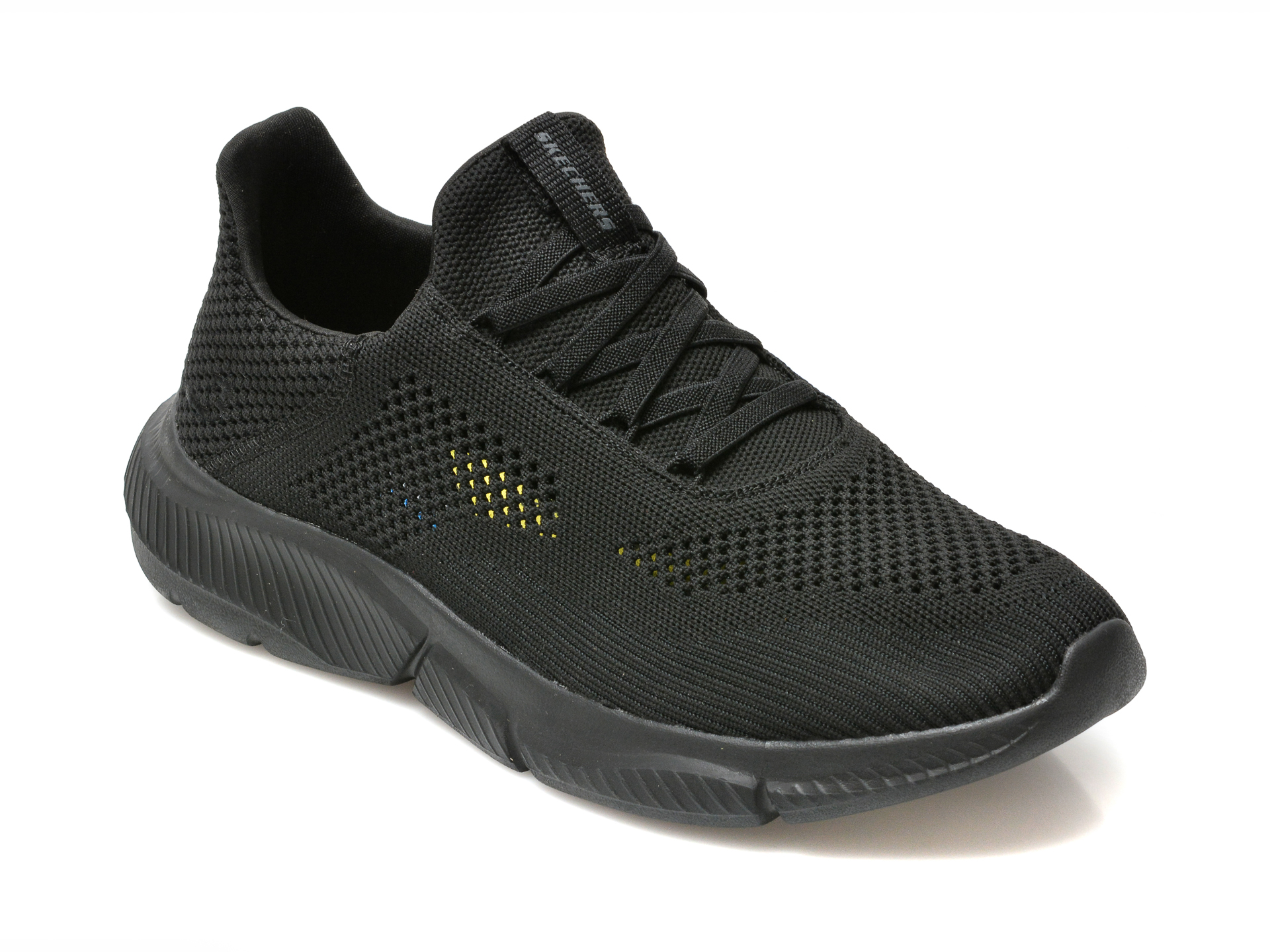 Pantofi sport SKECHERS negri, INGRAM, din material textil otter.ro