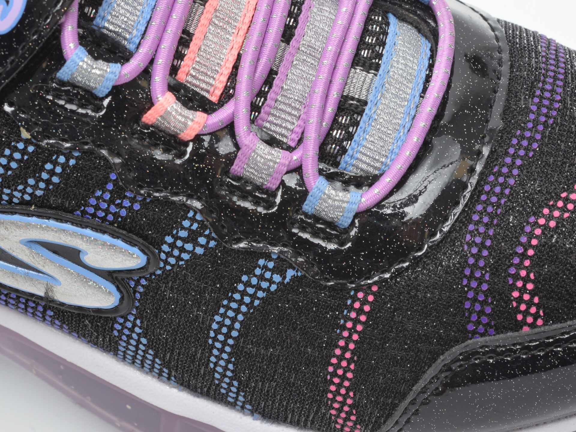 Pantofi sport SKECHERS negri, Light Sparks, din material textil - 2