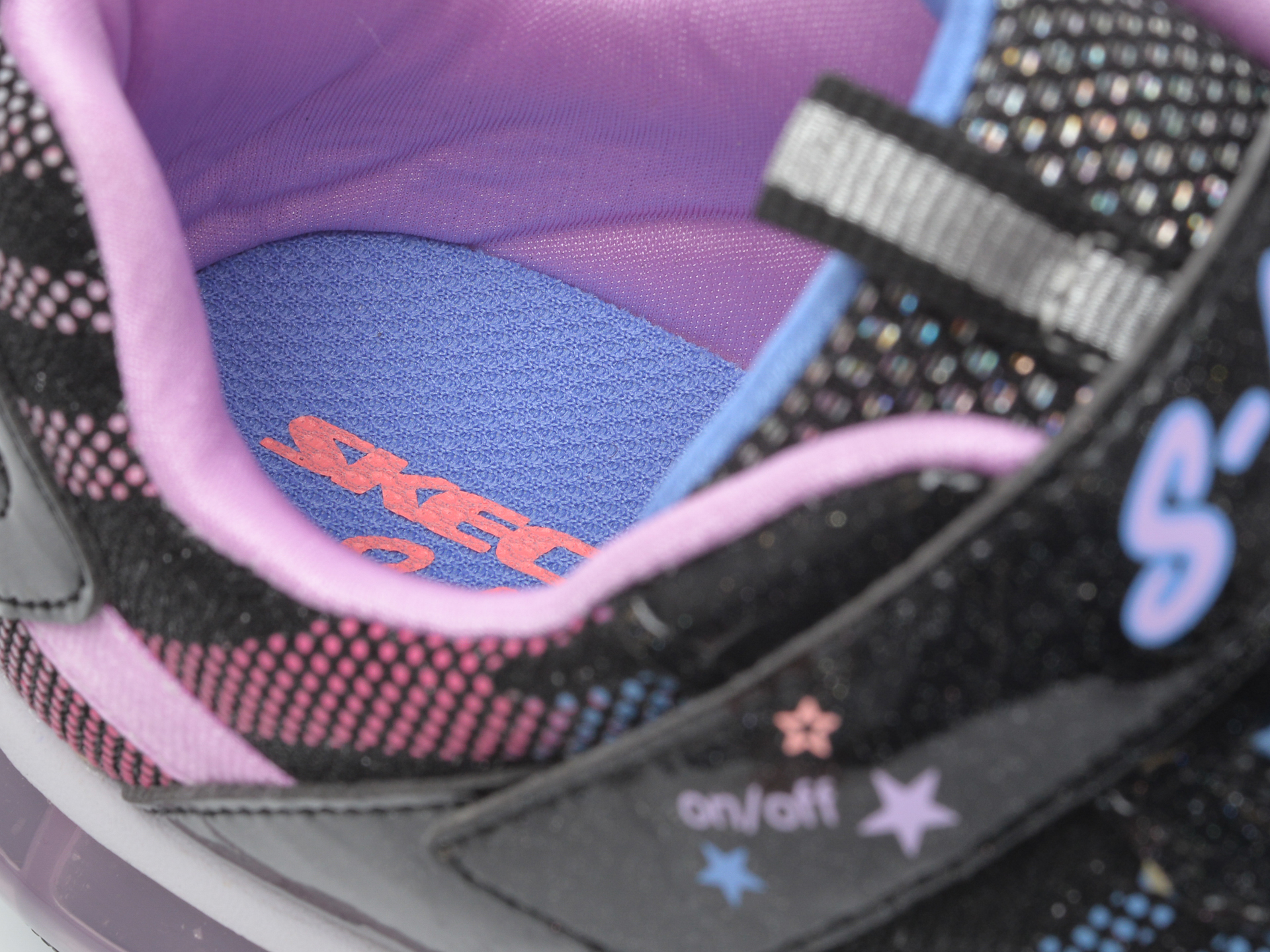 Pantofi sport SKECHERS negri, Light Sparks, din material textil - 3