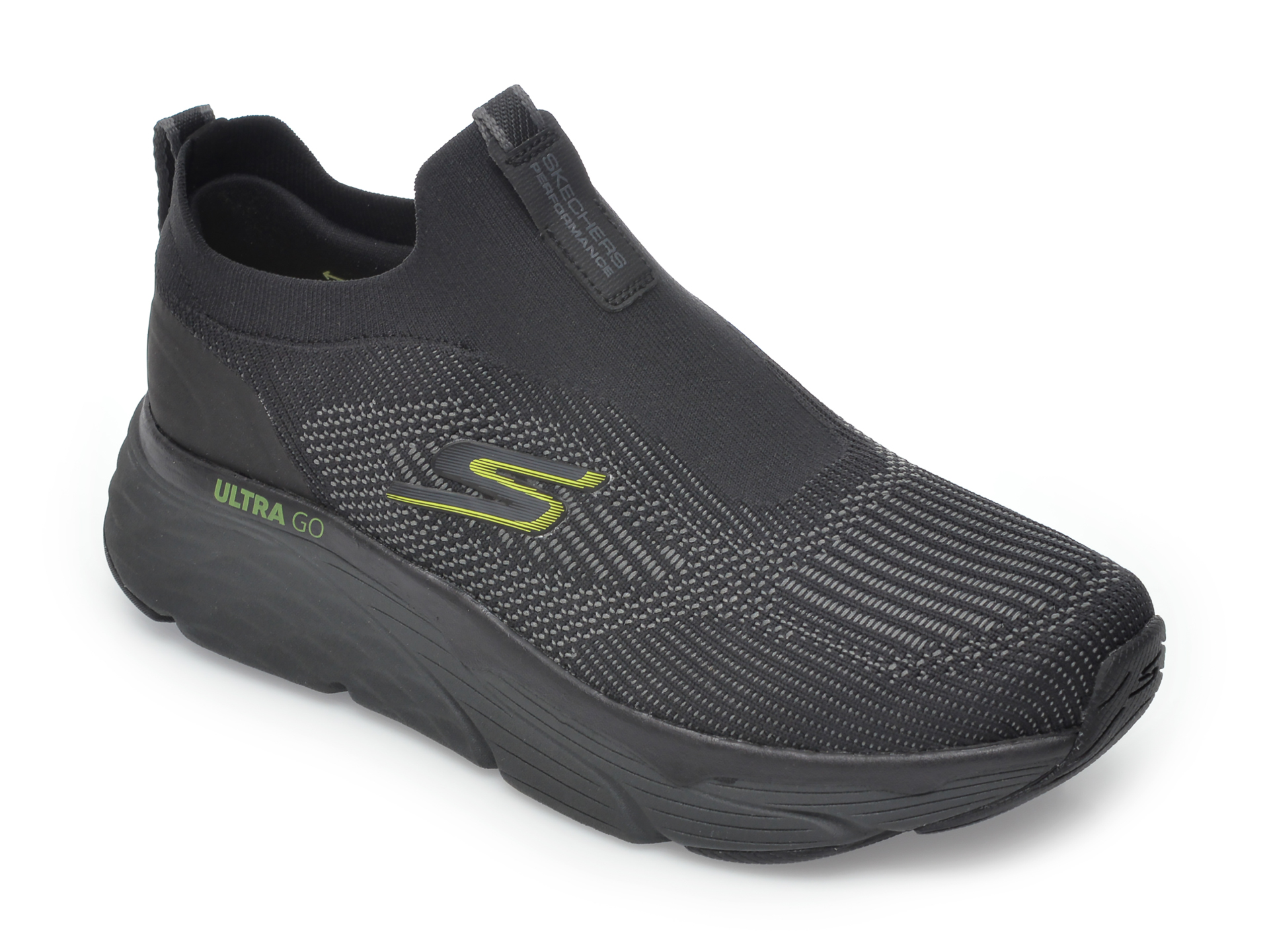 Pantofi sport SKECHERS negri, Max Cushioning Elite Amplifier, din material textil otter.ro imagine 2022 reducere