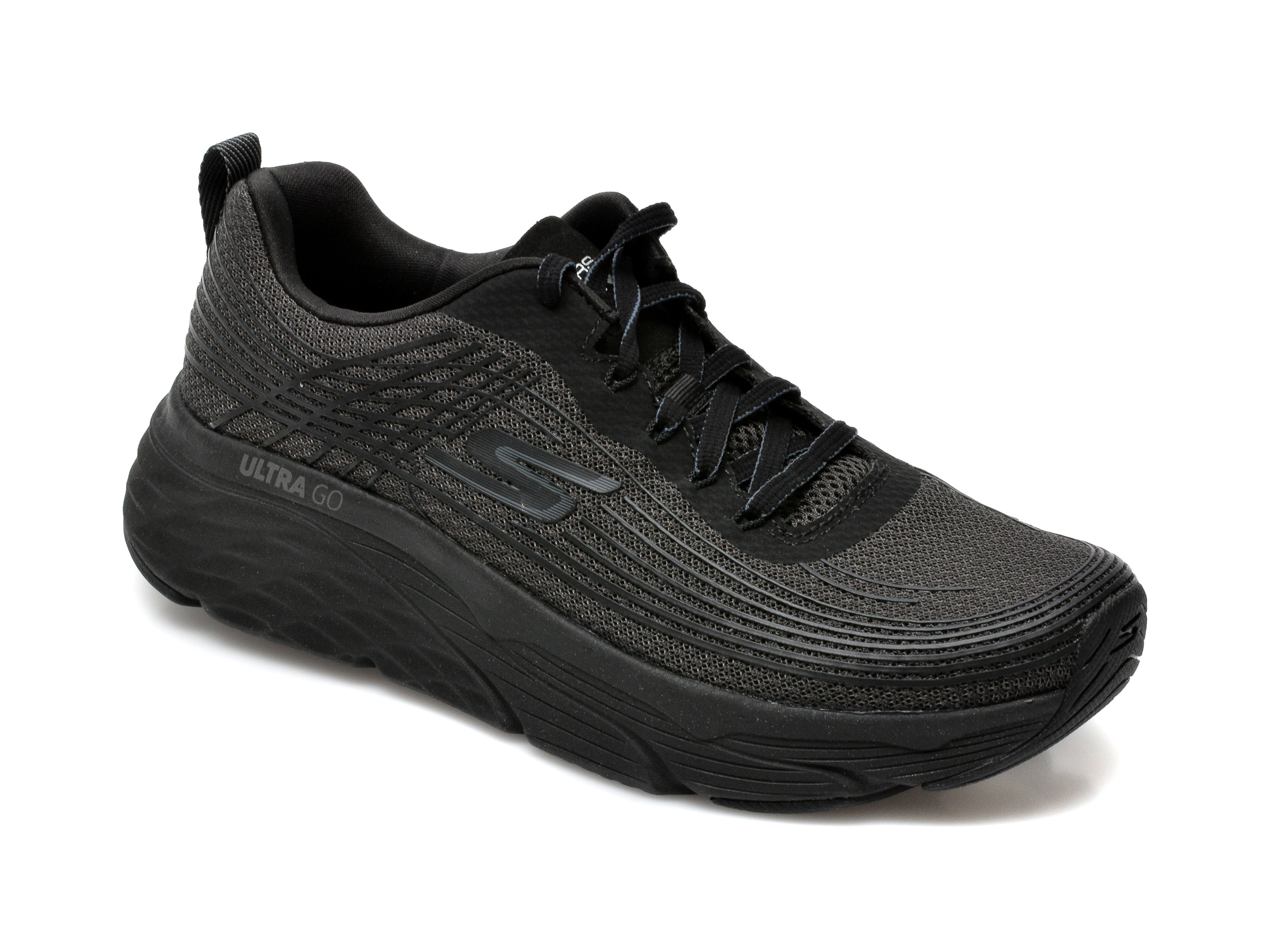 Pantofi sport SKECHERS negri, Max Cushioning Elite, din material textil otter.ro imagine 2022 reducere