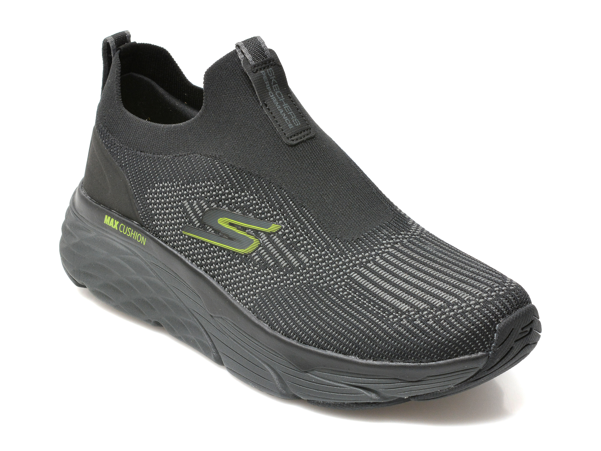 Pantofi sport SKECHERS negri, MAX CUSHIONING ELITE, din material textil 2022 ❤️ Pret Super otter.ro imagine noua 2022