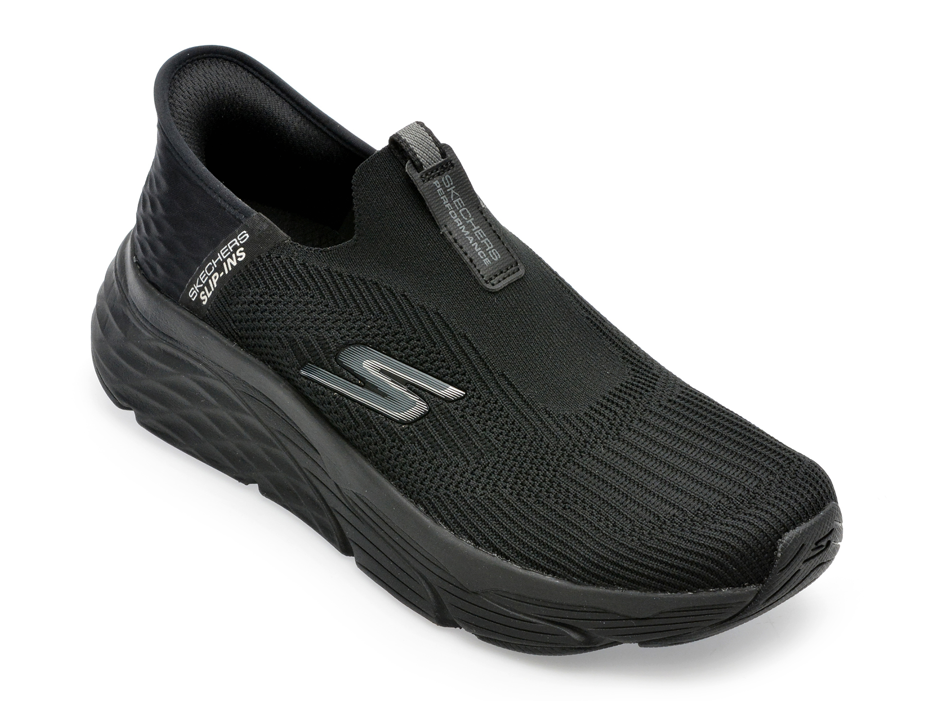 Pantofi sport SKECHERS negri, MAX CUSHIONING ELITE, din material textil