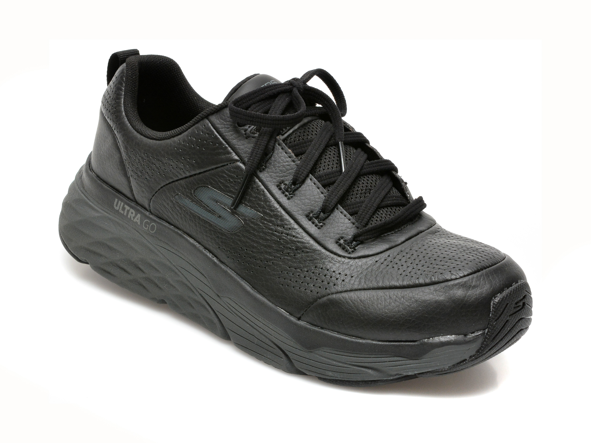 Pantofi sport SKECHERS negri, MAX CUSHIONING ELITE, din piele naturala otter.ro imagine super redus 2022