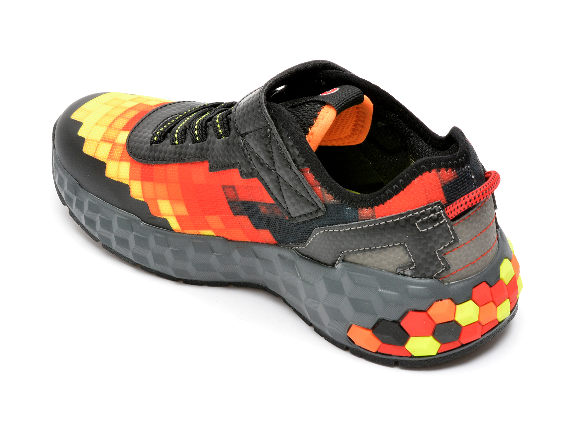 Pantofi sport SKECHERS negri, MEGA-CRAFT 29, din material textil si piele ecologica - 5