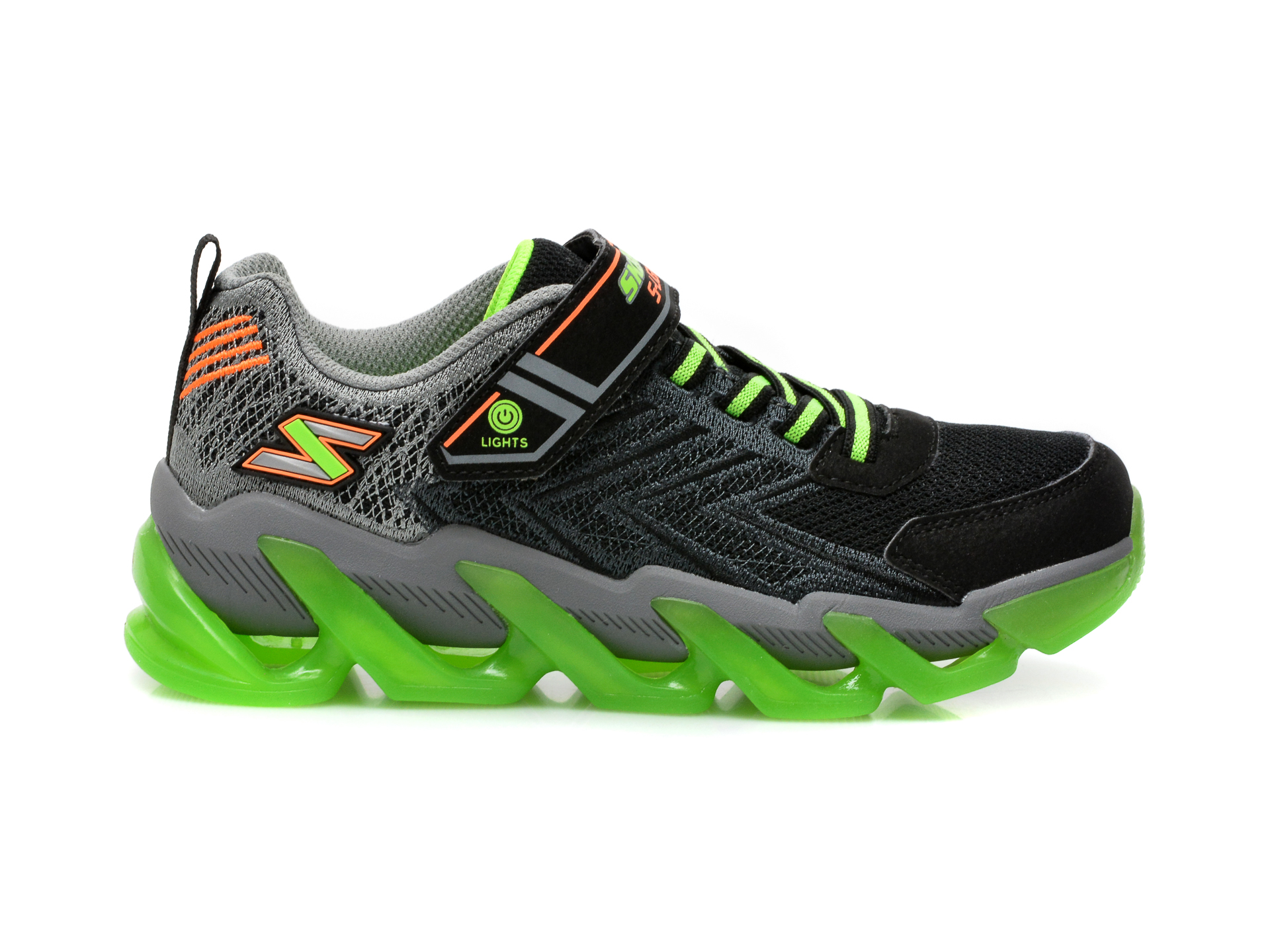 Pantofi sport SKECHERS negri, Mega-Surge, din material textil si piele ecologica - 1
