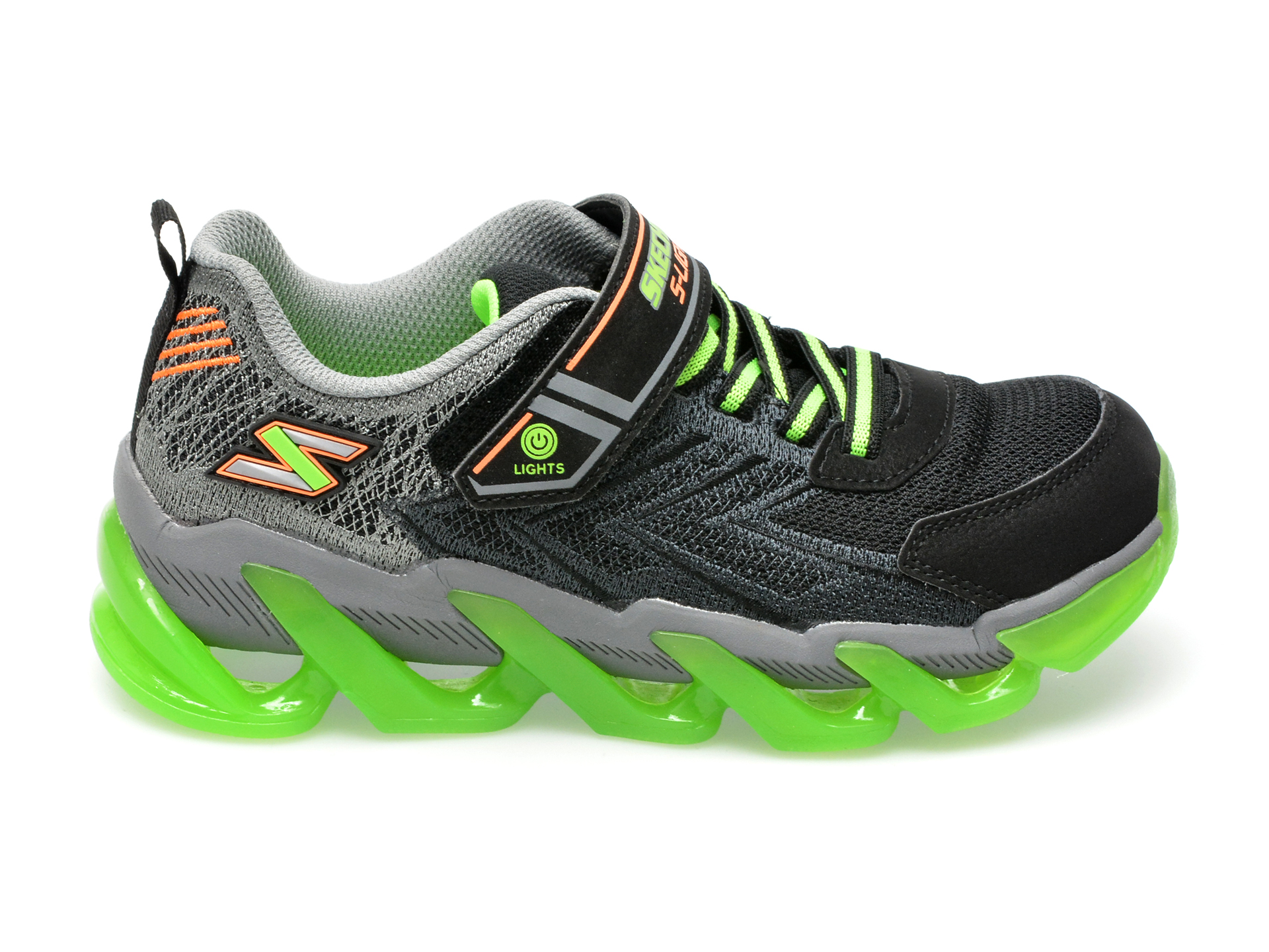Pantofi sport SKECHERS negri, MEGA-SURGE, din material textil si piele ecologica - 1