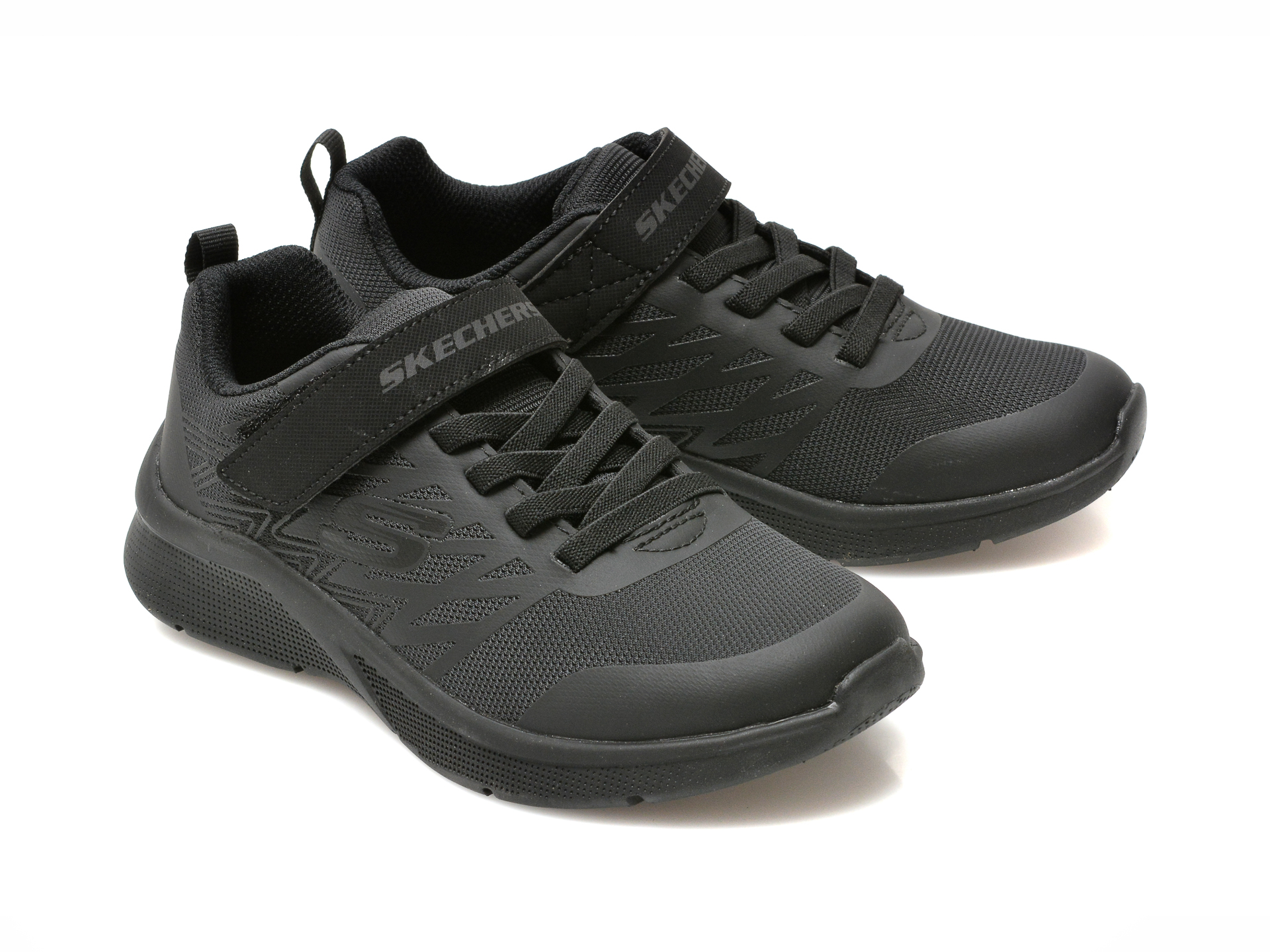 Pantofi sport SKECHERS negri, MICROSPEC, din material textil - 4