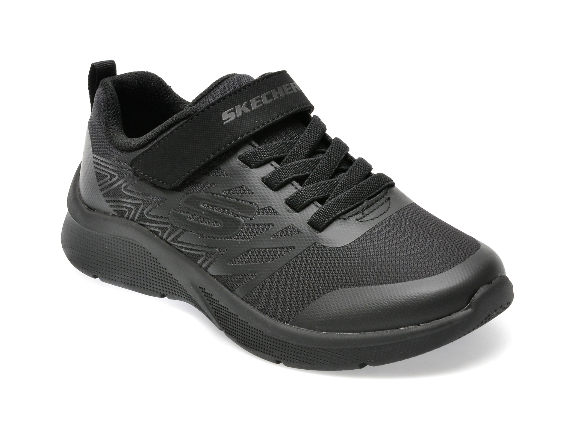 Pantofi sport SKECHERS negri, MICROSPEC, din material textil /copii/incaltaminte imagine super redus 2022