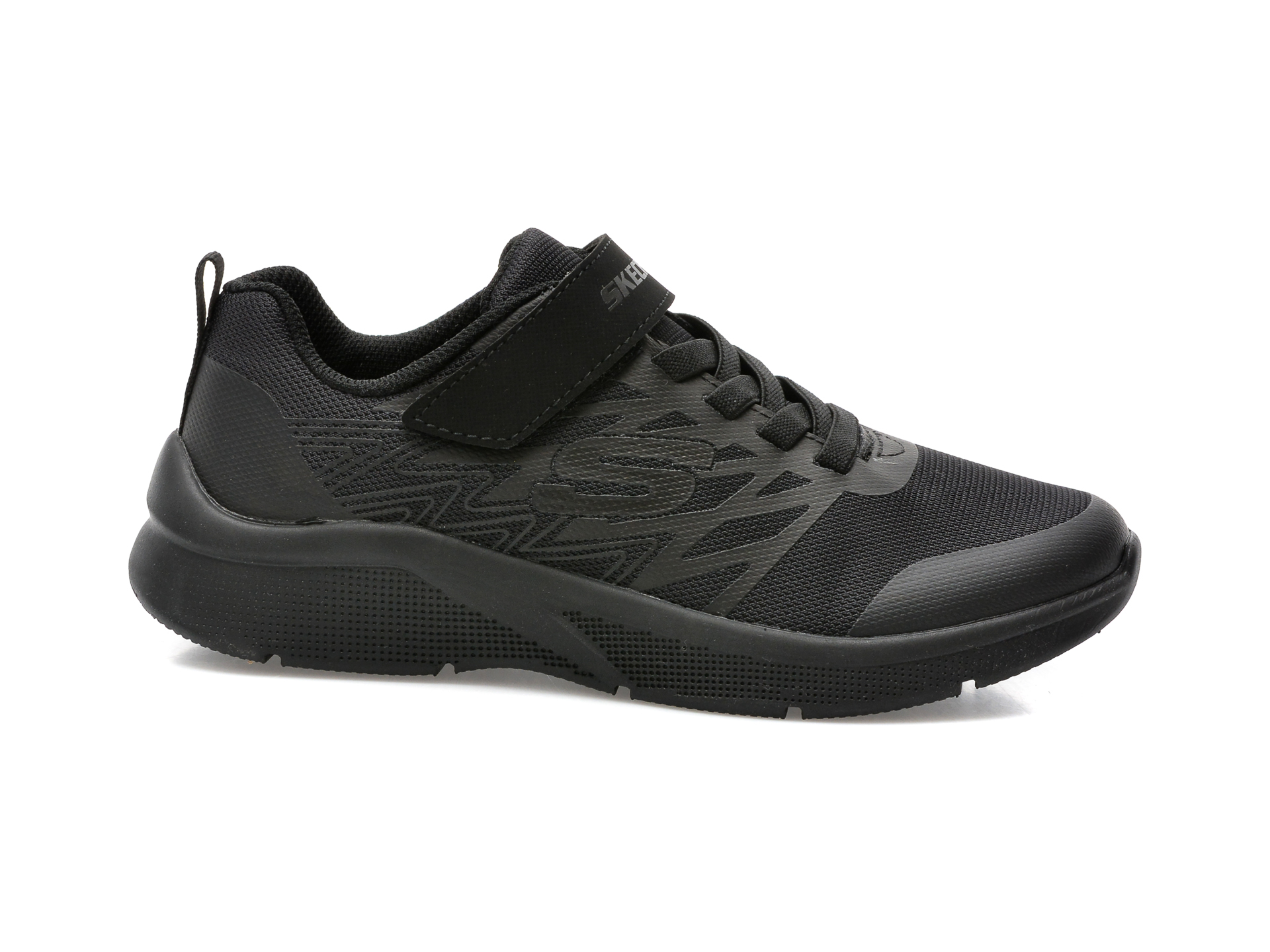 Pantofi sport SKECHERS negri, MICROSPEC , din material textil si piele ecologica - 1