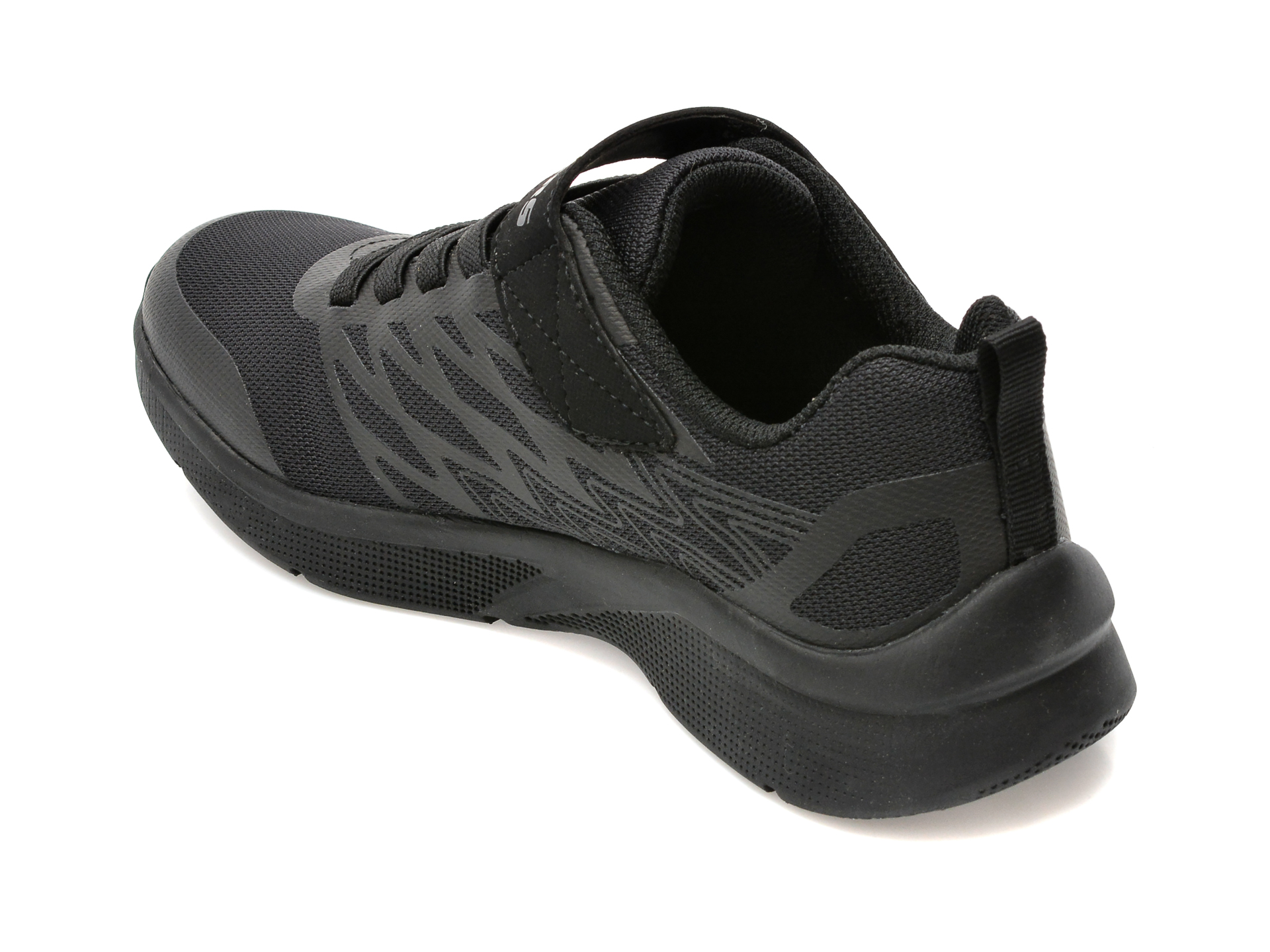 Pantofi sport SKECHERS negri, MICROSPEC , din material textil si piele ecologica - 5