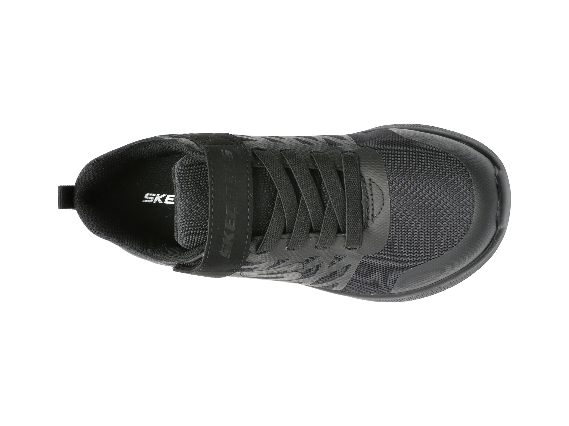 Pantofi sport SKECHERS negri, MICROSPEC , din material textil si piele ecologica - 6