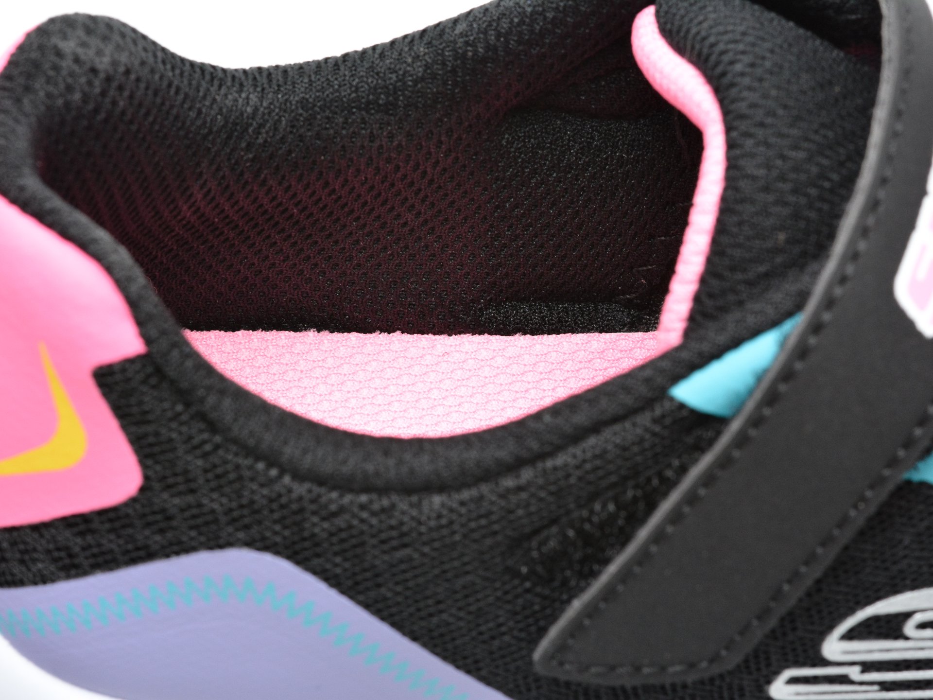 Pantofi sport SKECHERS negri, MICROSPEC, din material textil si piele ecologica - 3