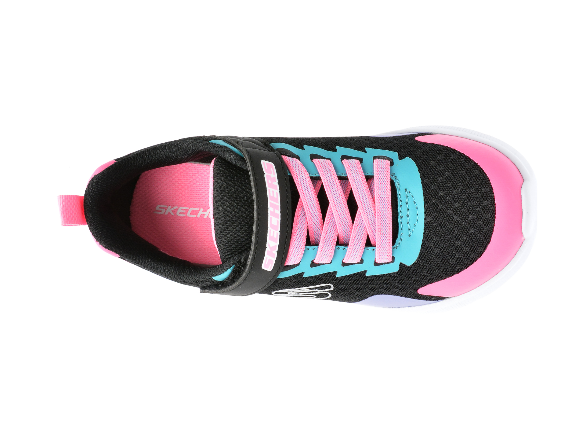 Pantofi sport SKECHERS negri, MICROSPEC , din piele ecologica si material textil - 6
