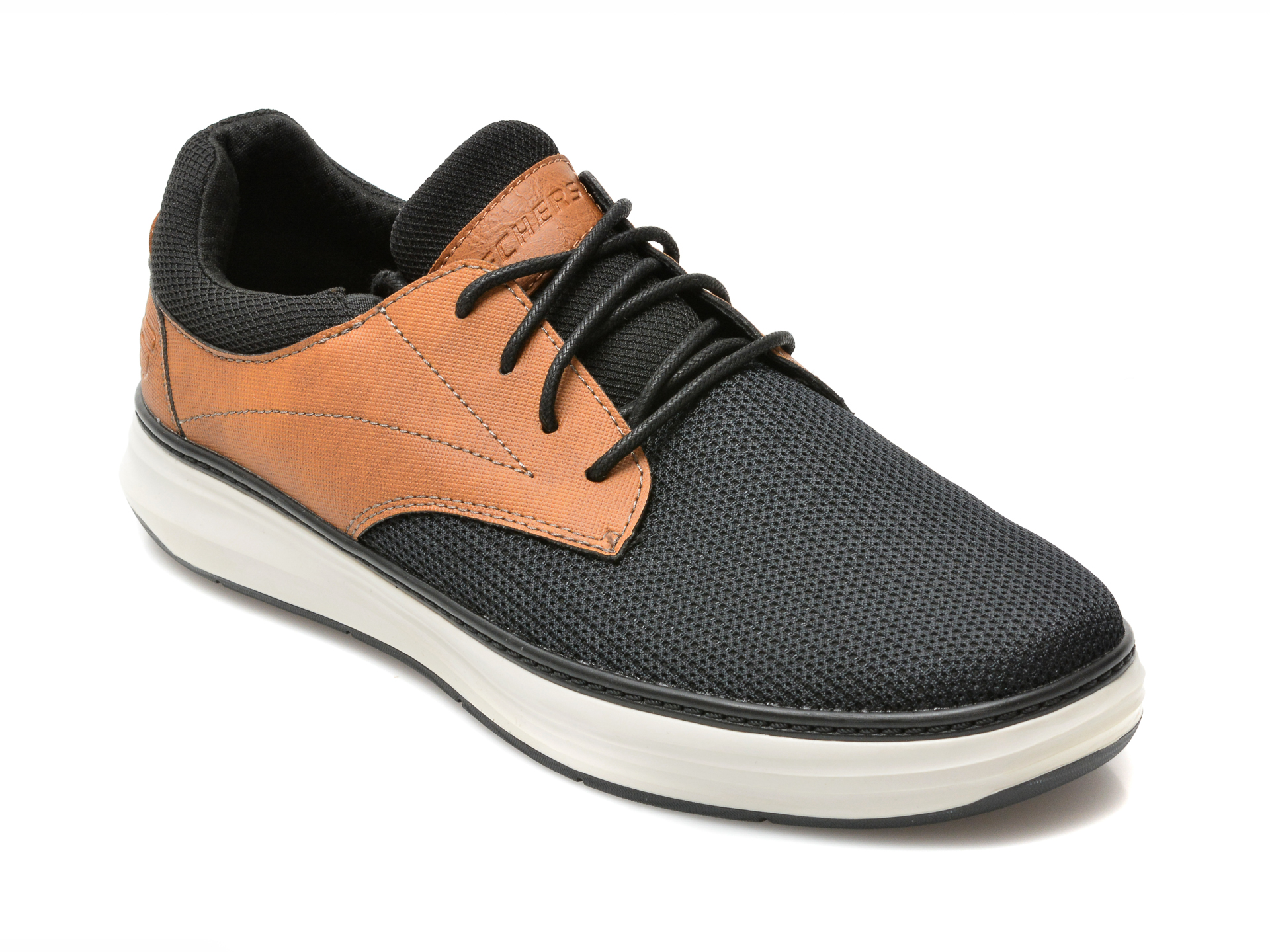 Pantofi sport SKECHERS negri, MORENO, din material textil si piele ecologica 2022 ❤️ Pret Super otter.ro imagine noua 2022