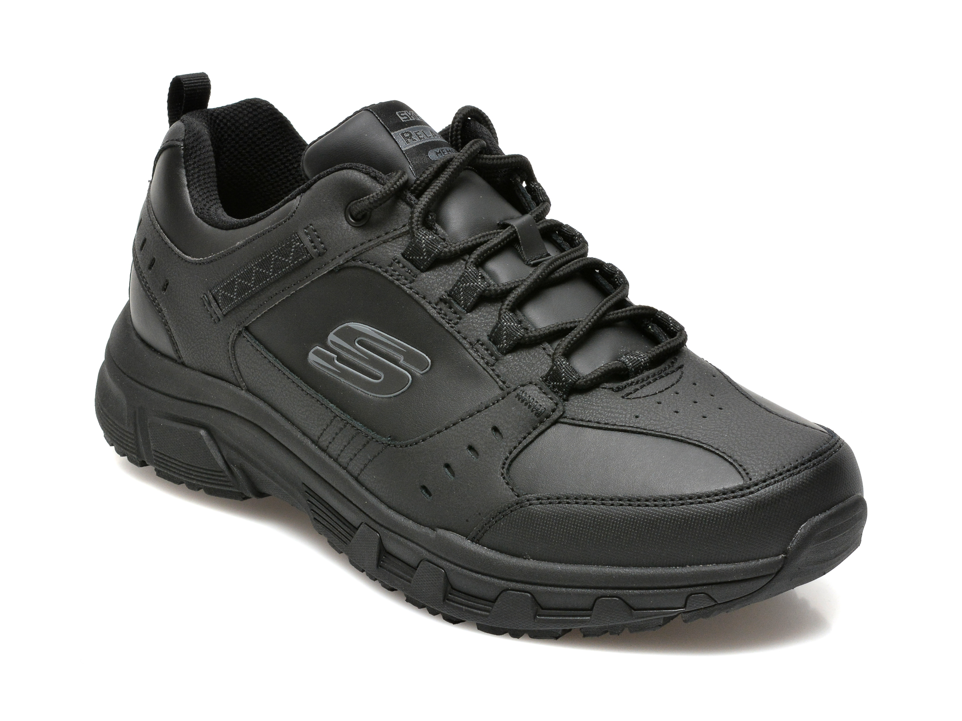 Pantofi sport SKECHERS negri, OAK CANYON, din piele ecologica otter.ro imagine 2022 reducere