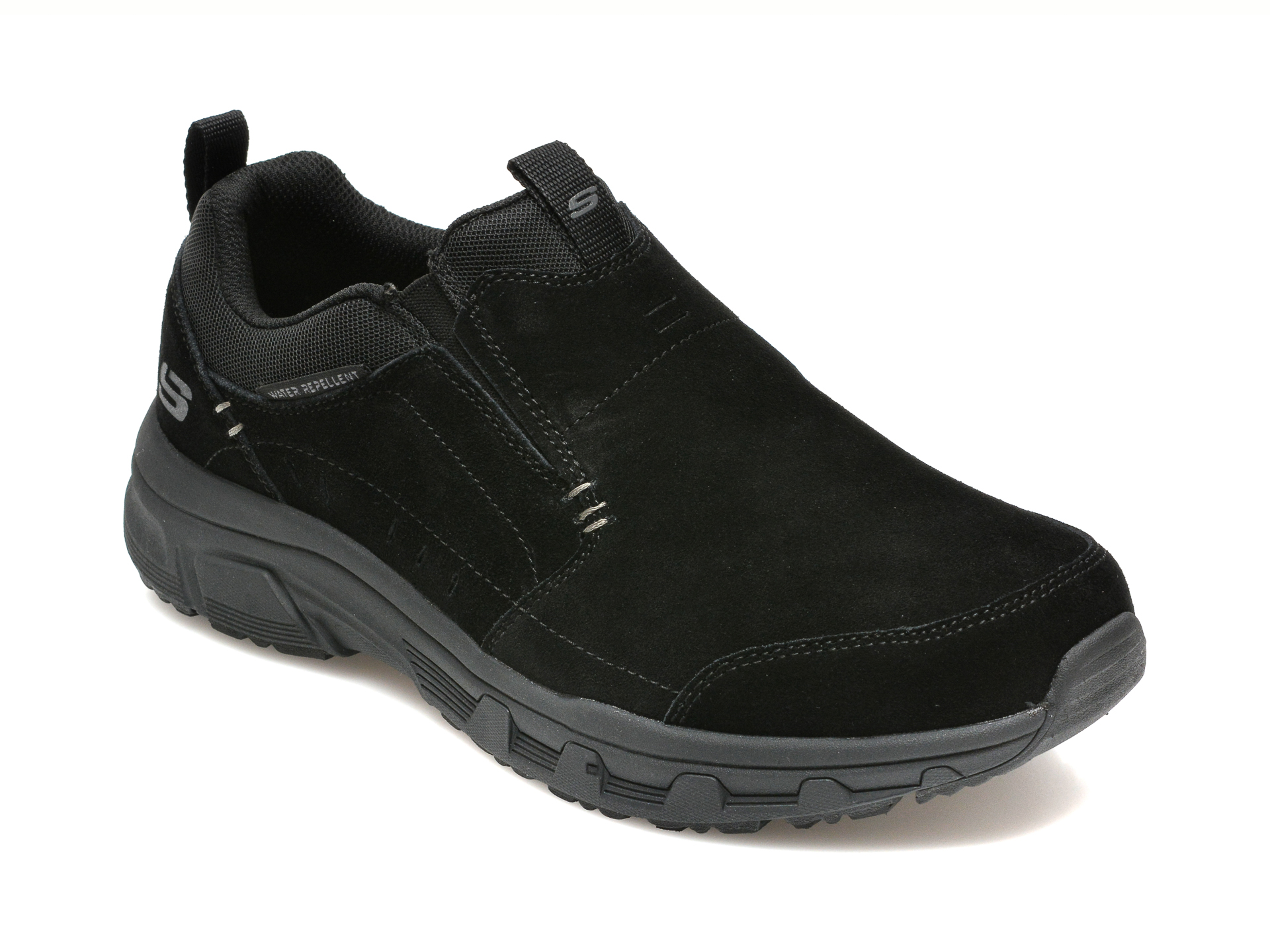 Pantofi sport SKECHERS negri, OAK CANYON, din piele intoarsa otter imagine noua