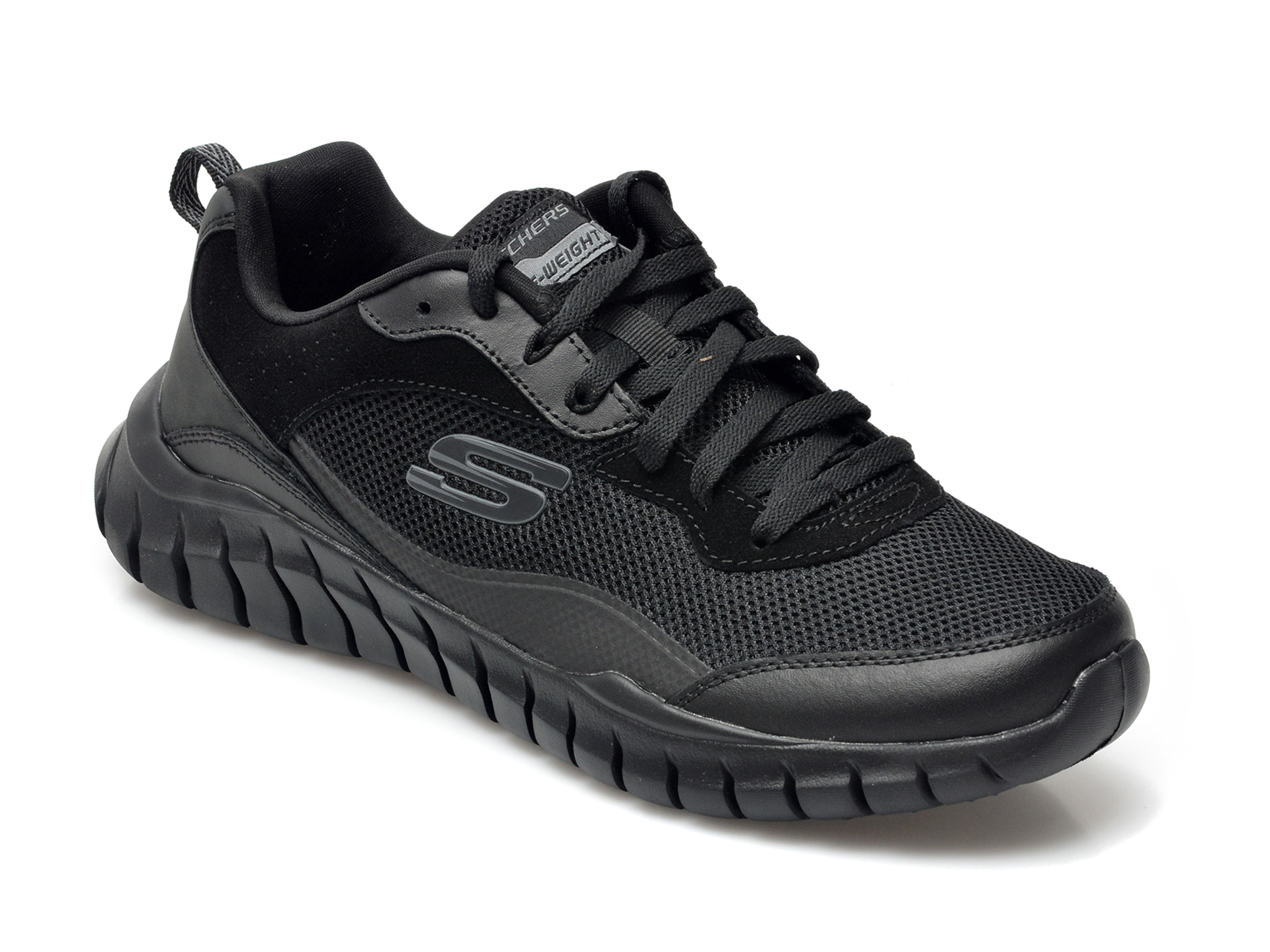 Pantofi sport SKECHERS negri, OVERHAUL, din material textil 2023 ❤️ Pret Super Black Friday otter.ro imagine noua 2022