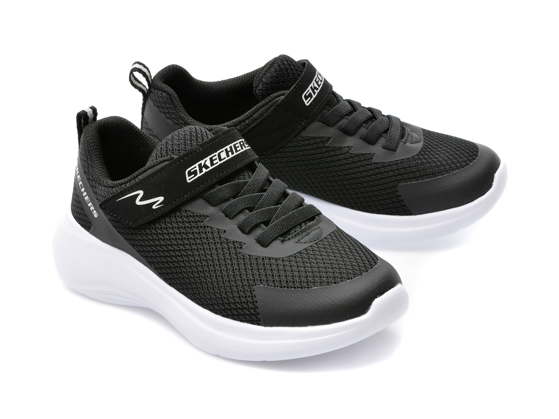 Pantofi sport SKECHERS negri, SELECTORS , din material textil si piele ecologica - 4