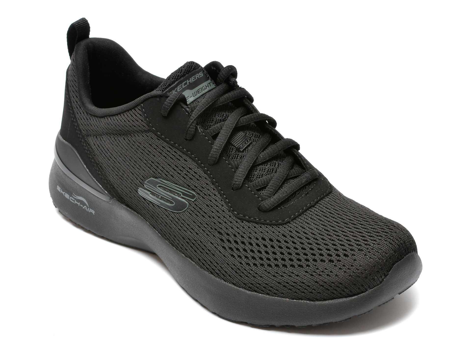 Pantofi sport SKECHERS negri, SKECH-AIR DYNAMIGHT, din material textil 2023 ❤️ Pret Super Black Friday otter.ro imagine noua 2022