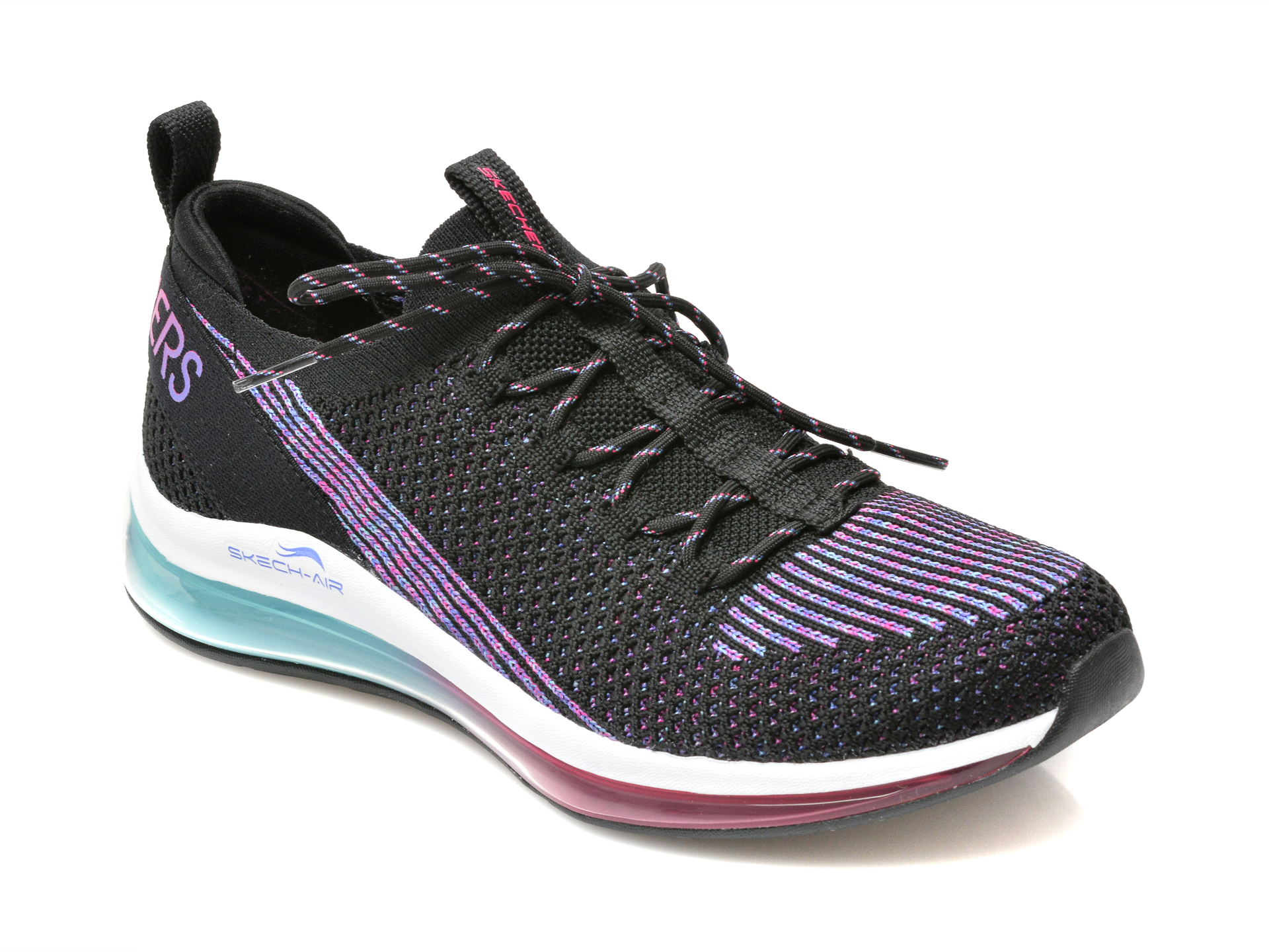 Pantofi sport SKECHERS negri, SKECH-AIR ELEMENT, din material textil otter imagine noua