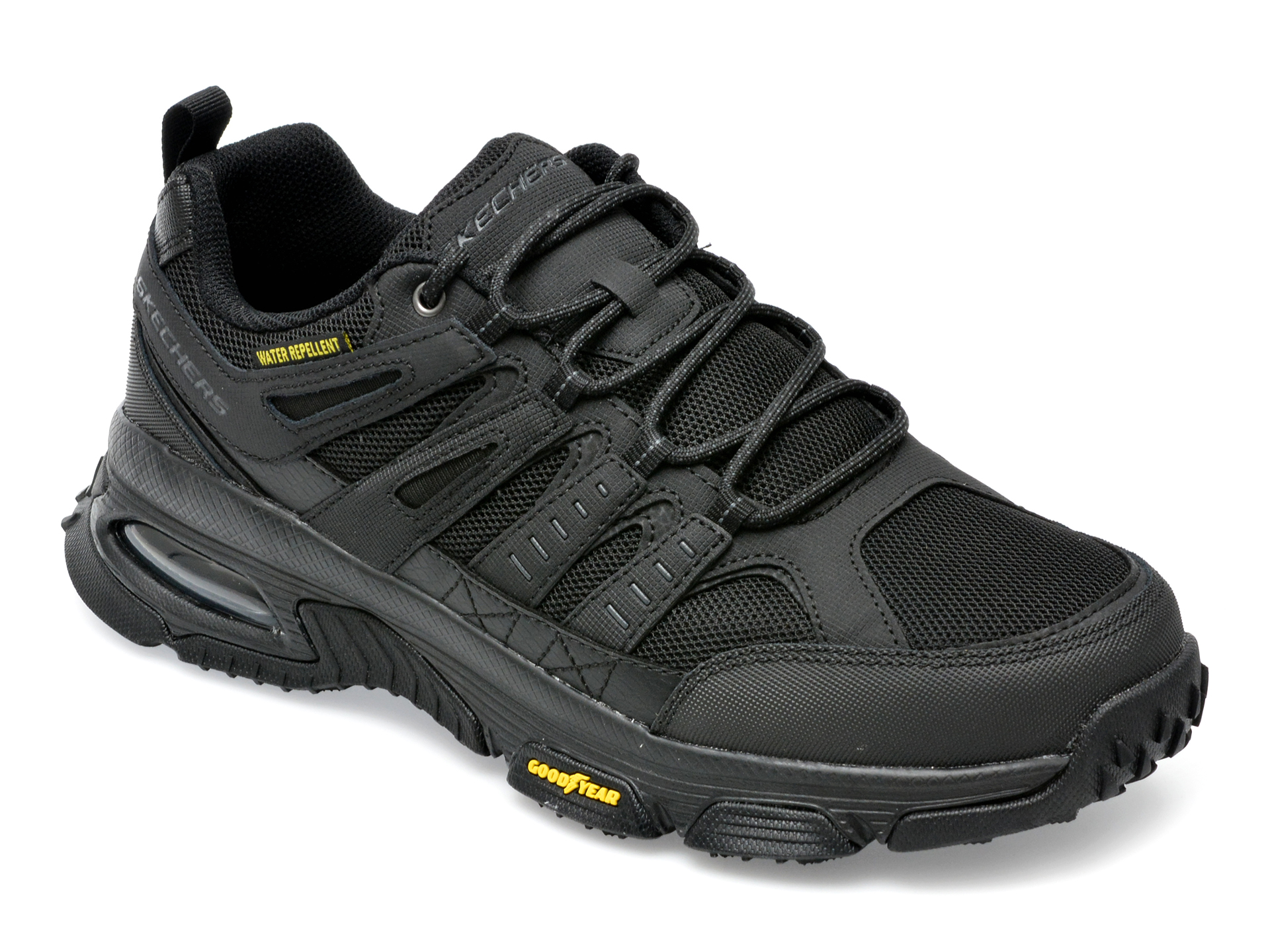 Pantofi sport SKECHERS negri, SKECH-AIR ENVOY, din material textil si pvc /barbati/pantofi imagine super redus 2022