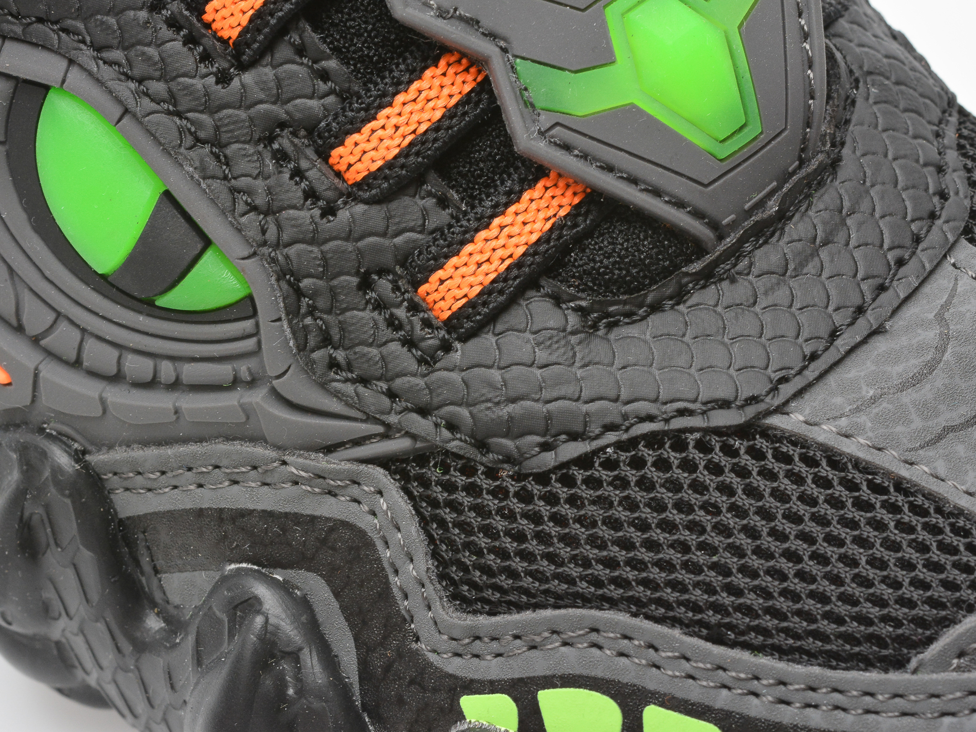 Pantofi sport SKECHERS negri, SKECH-O-SAURUS LIGHTS, din piele ecologica si material textil - 2