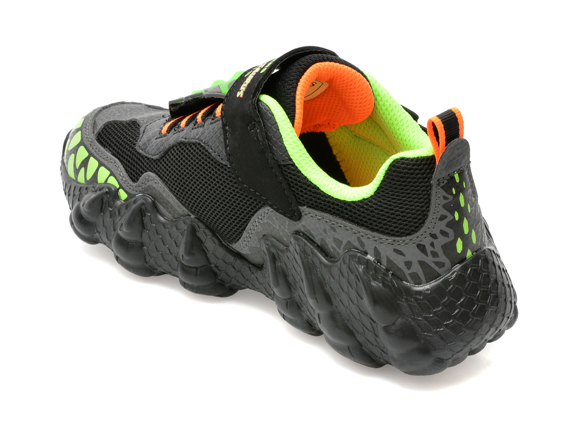 Pantofi sport SKECHERS negri, SKECH-O-SAURUS LIGHTS, din piele ecologica si material textil - 5