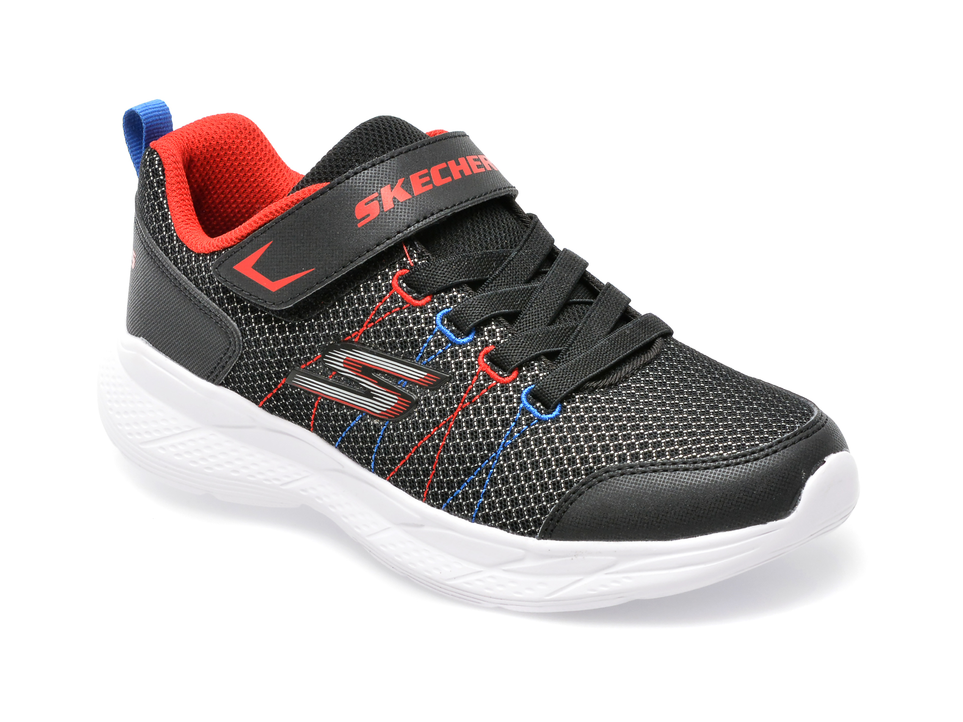 Pantofi sport SKECHERS negri, SNAP SPRINTS 2.0, din material textil si piele ecologica otter.ro imagine noua 2022