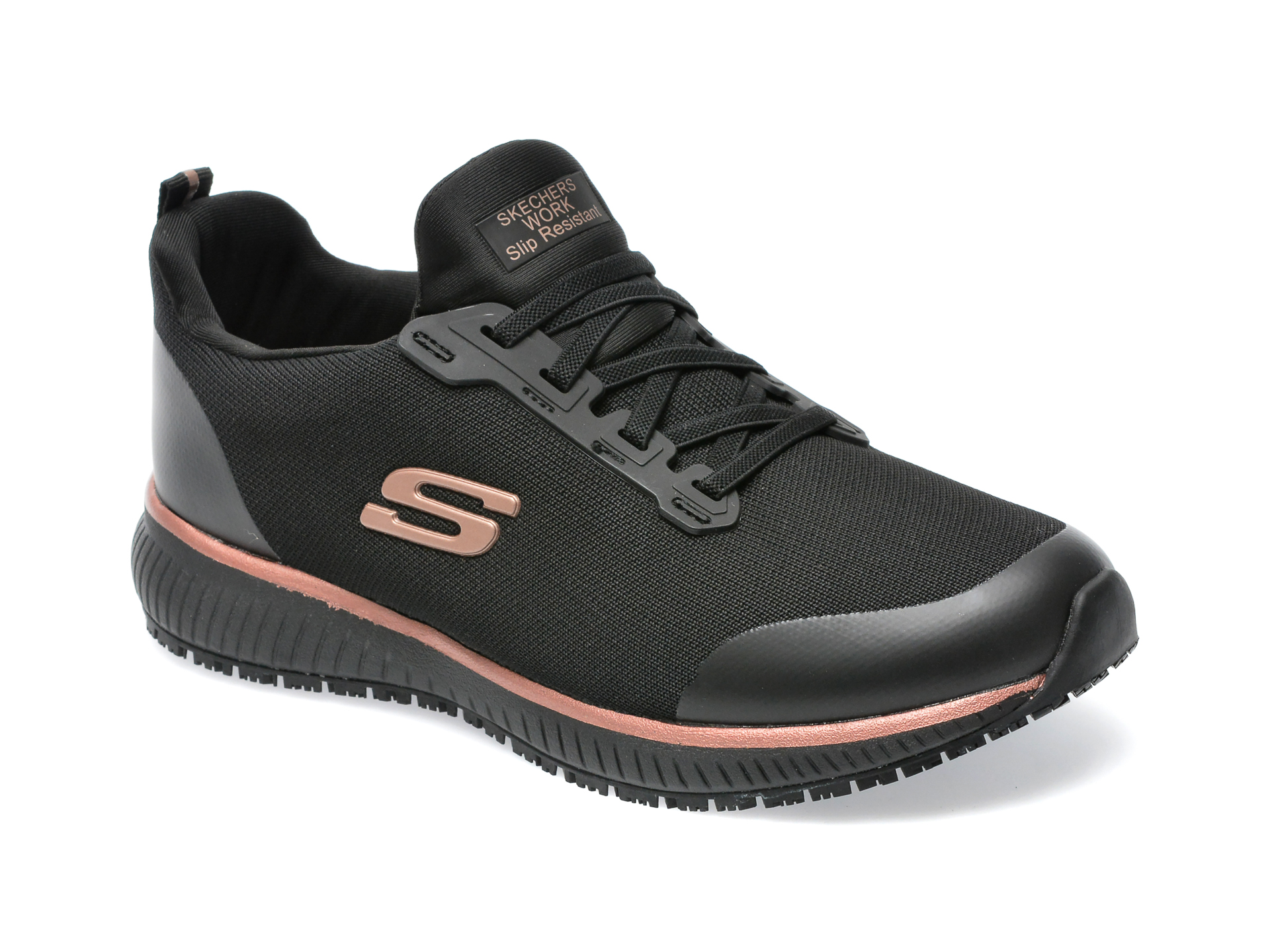 Pantofi sport SKECHERS negri, SQUAD SR , din material textil /femei/pantofi imagine super redus 2022