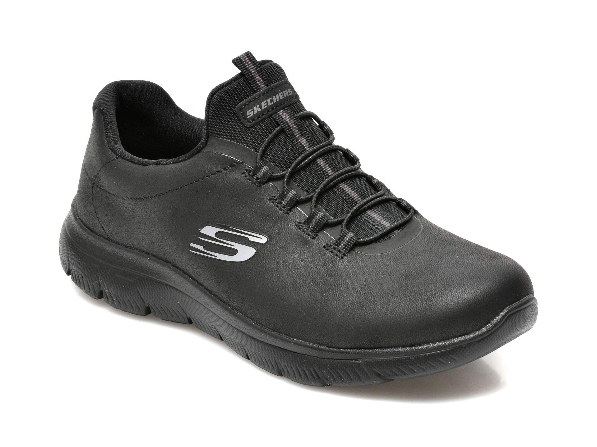 Pantofi sport SKECHERS negri, SUMMITS, din material textil otter imagine noua