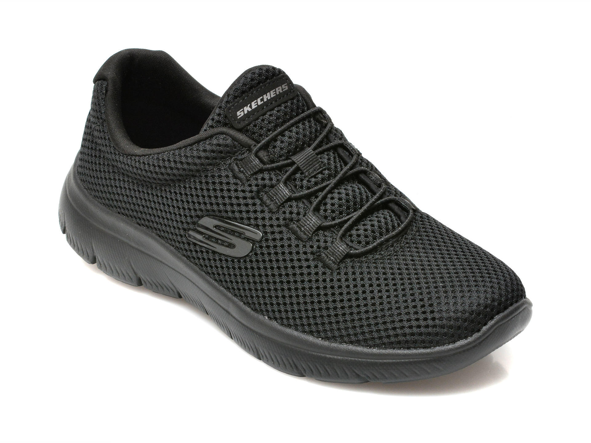 Pantofi sport SKECHERS negri, SUMMITS, din material textil otter imagine noua