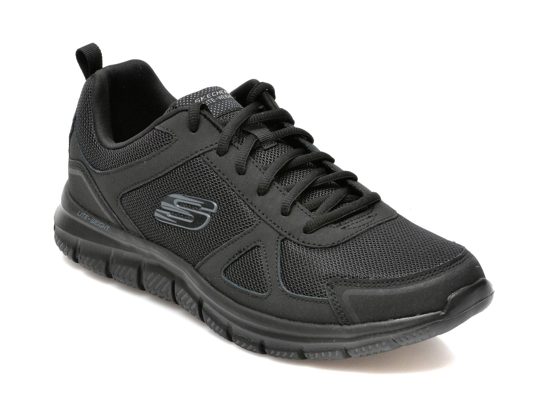 Pantofi sport SKECHERS negri, TRACK, din material textil otter.ro imagine noua 2022