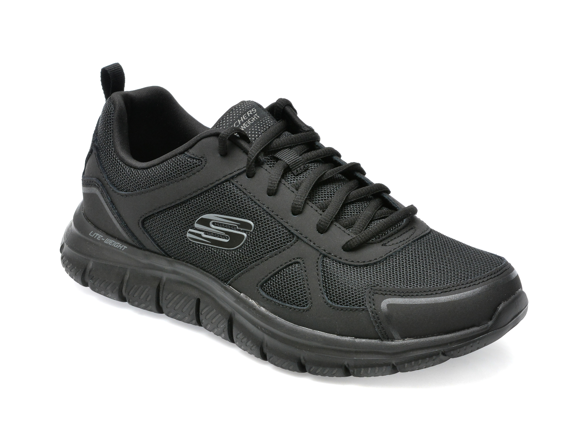 Pantofi sport SKECHERS negri, TRACK, din material textil /barbati/pantofi imagine noua