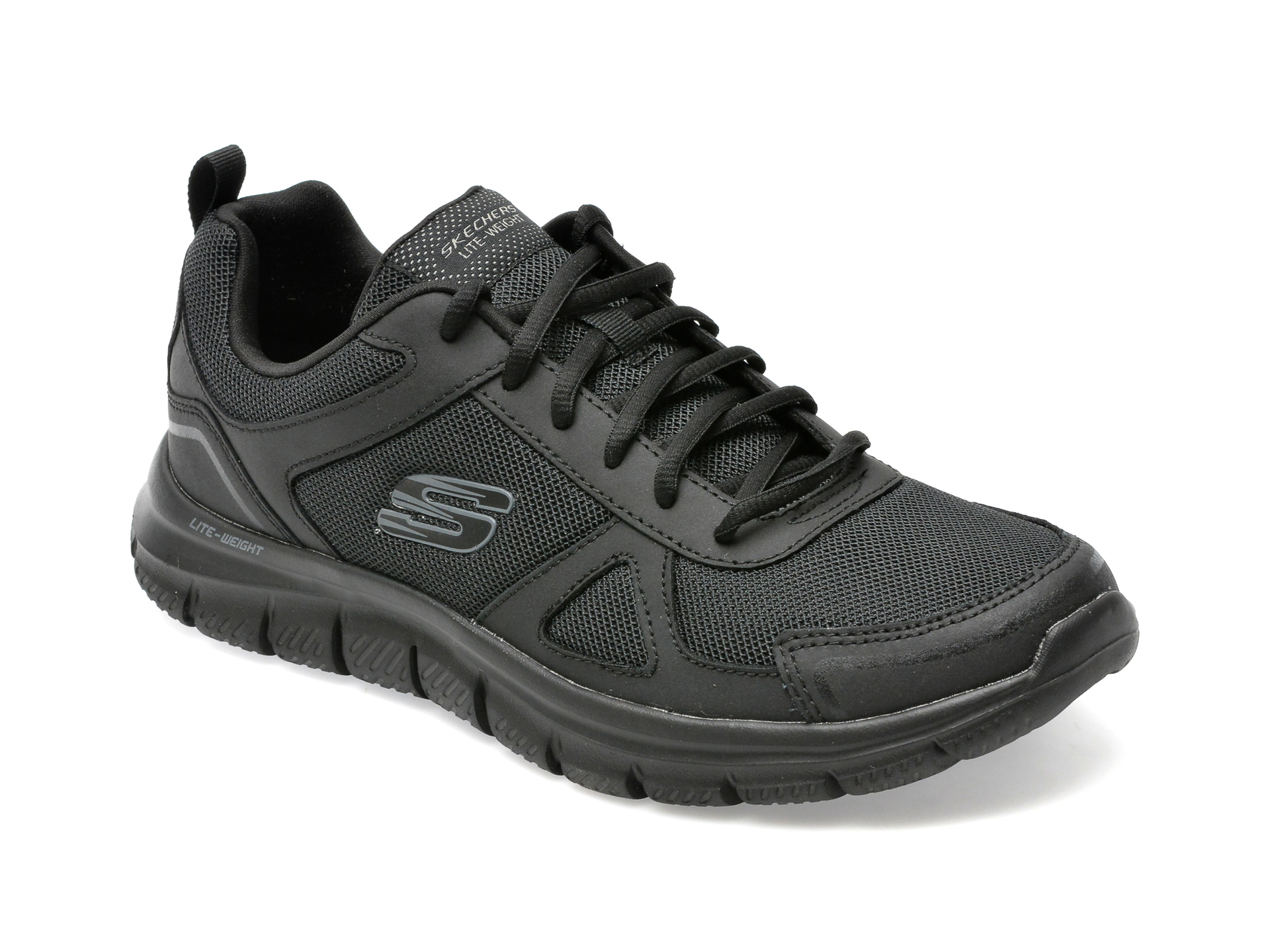 Pantofi sport SKECHERS negri, TRACK, din material textil