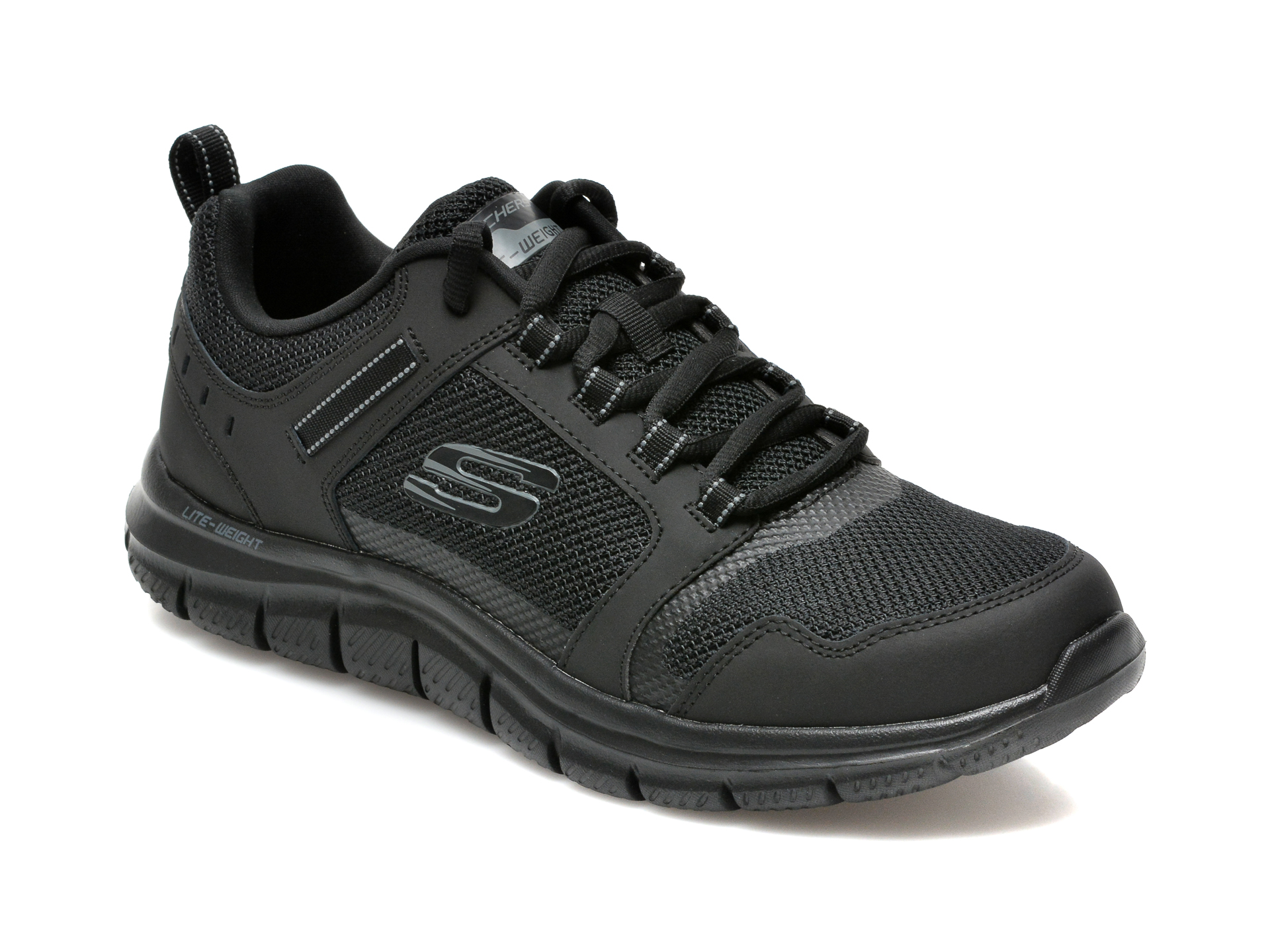 Pantofi sport SKECHERS negri, Track Knockhill, din material textil Skechers otter.ro