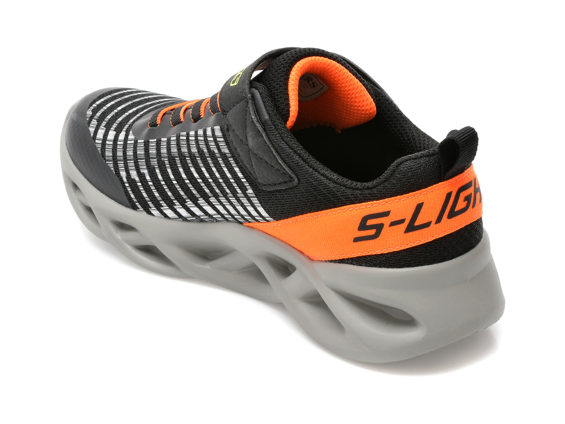Pantofi sport SKECHERS negri, TWISTY BRIGHTS, din material textil si piele ecologica - 5