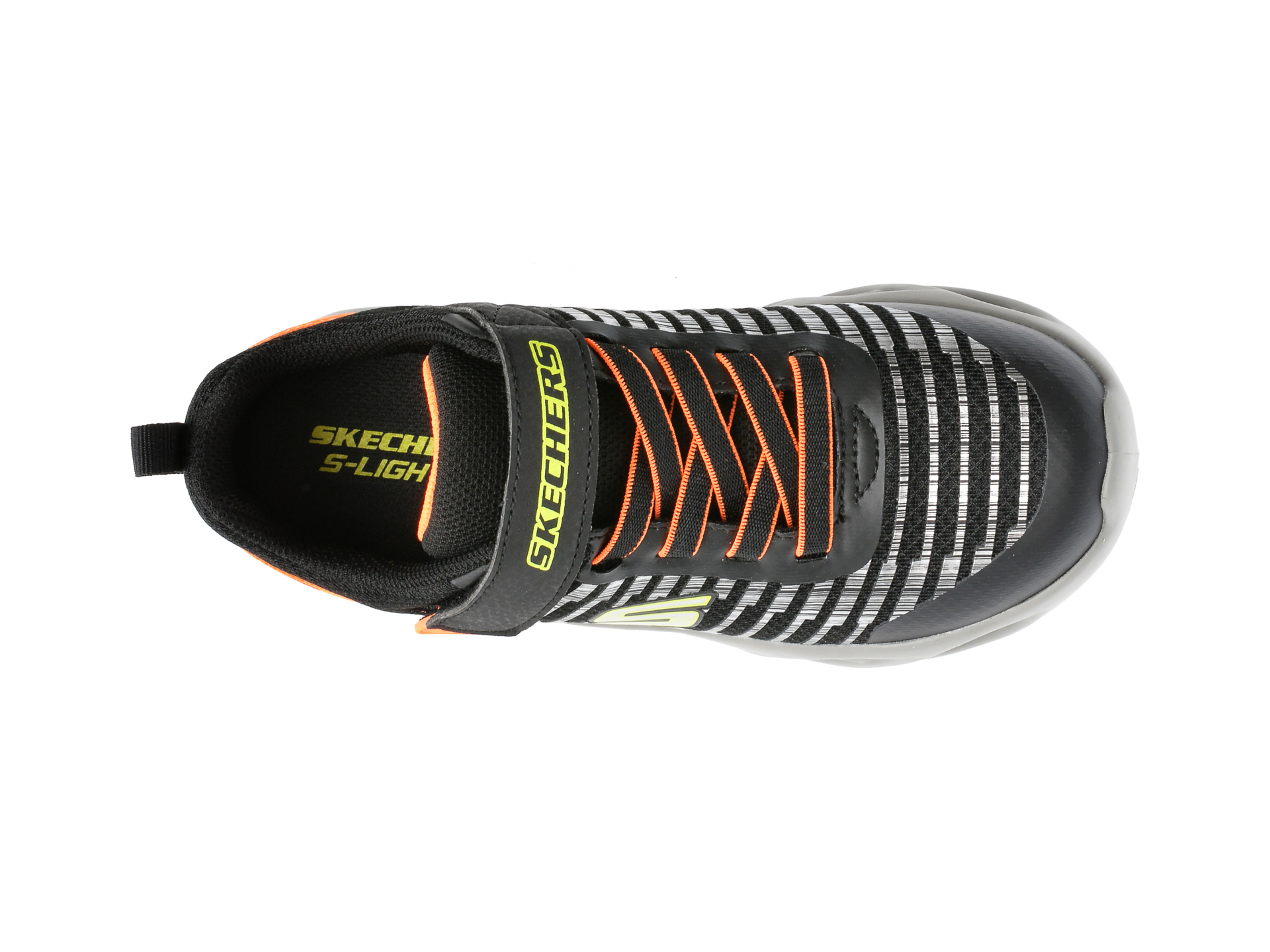 Pantofi sport SKECHERS negri, TWISTY BRIGHTS, din material textil si piele ecologica - 6