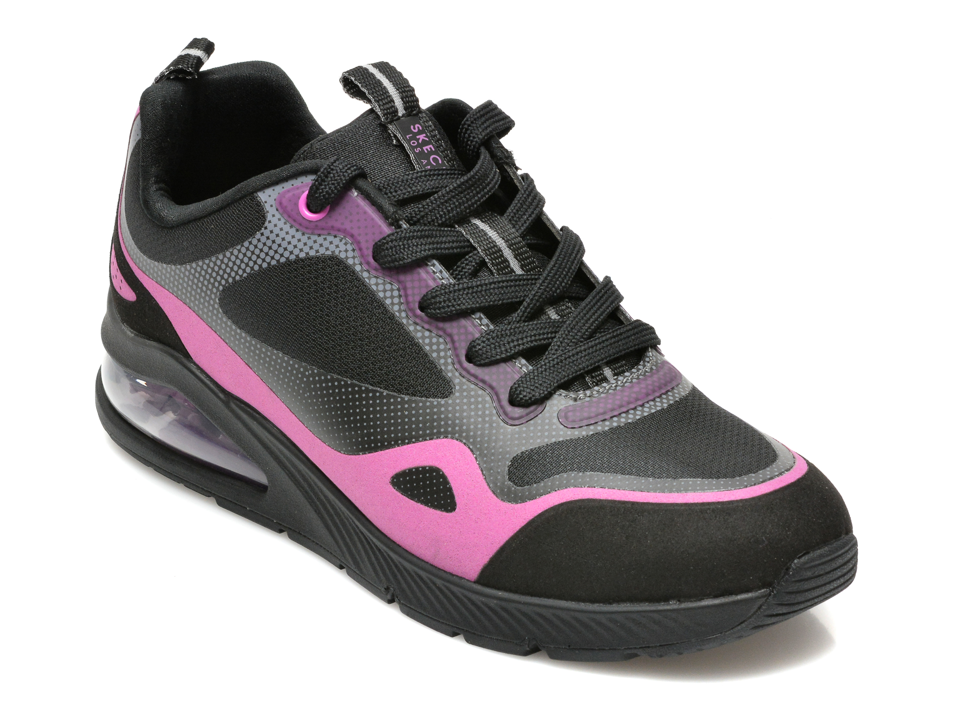 Pantofi sport SKECHERS negri, UNO 2, din material textil si piele ecologica otter imagine noua