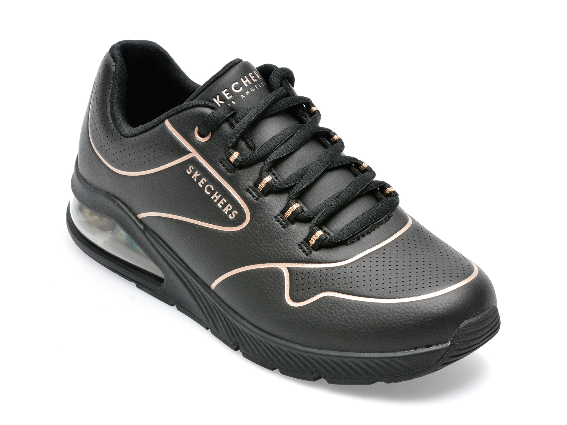 Pantofi sport SKECHERS negri, UNO 2 , din piele ecologica /femei/pantofi imagine noua 2022