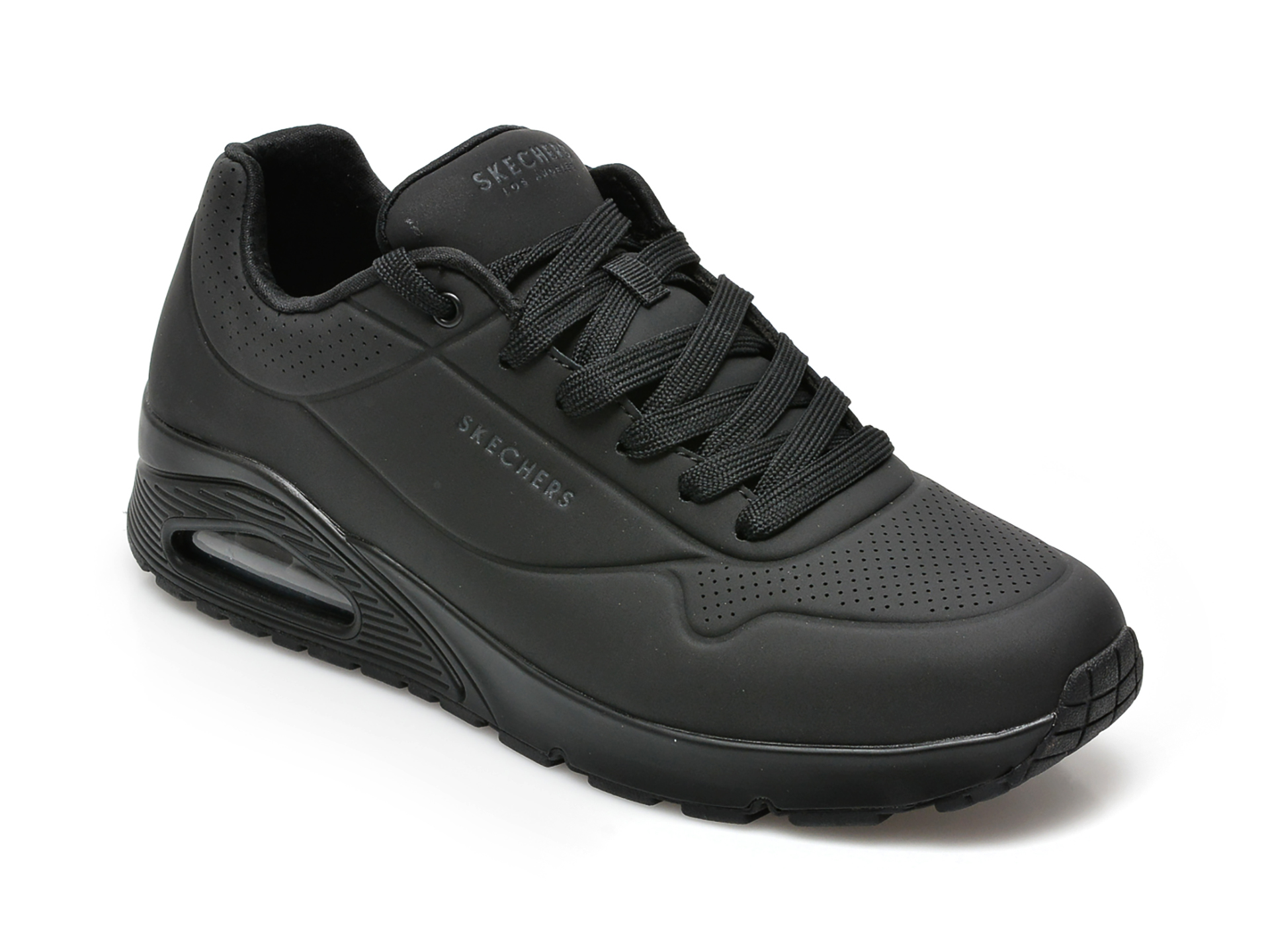 Pantofi sport SKECHERS negri, UNO, din piele ecologica otter.ro imagine 2022 reducere