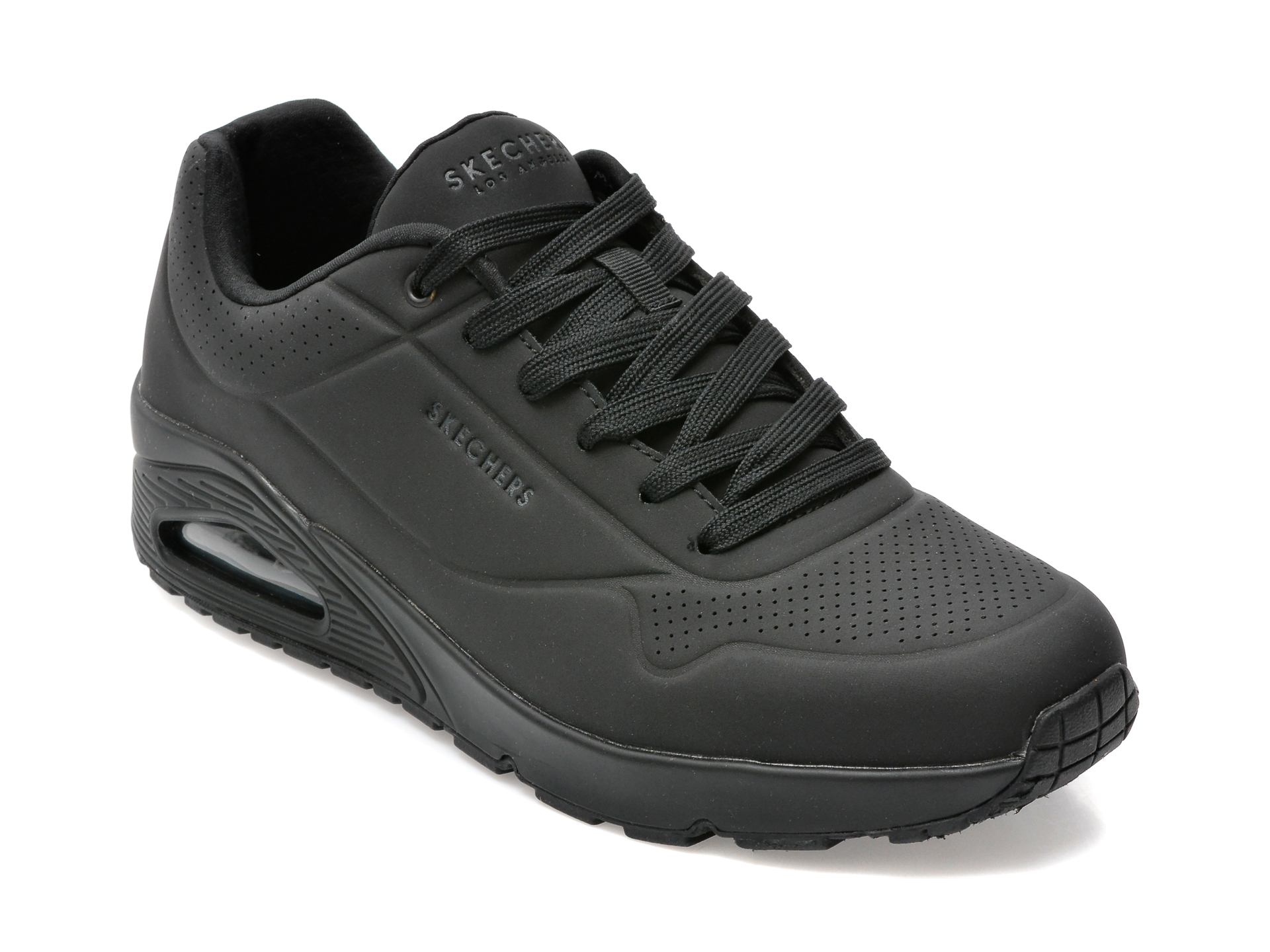 Pantofi sport SKECHERS negri, UNO, din piele ecologica /barbati/pantofi /barbati/pantofi