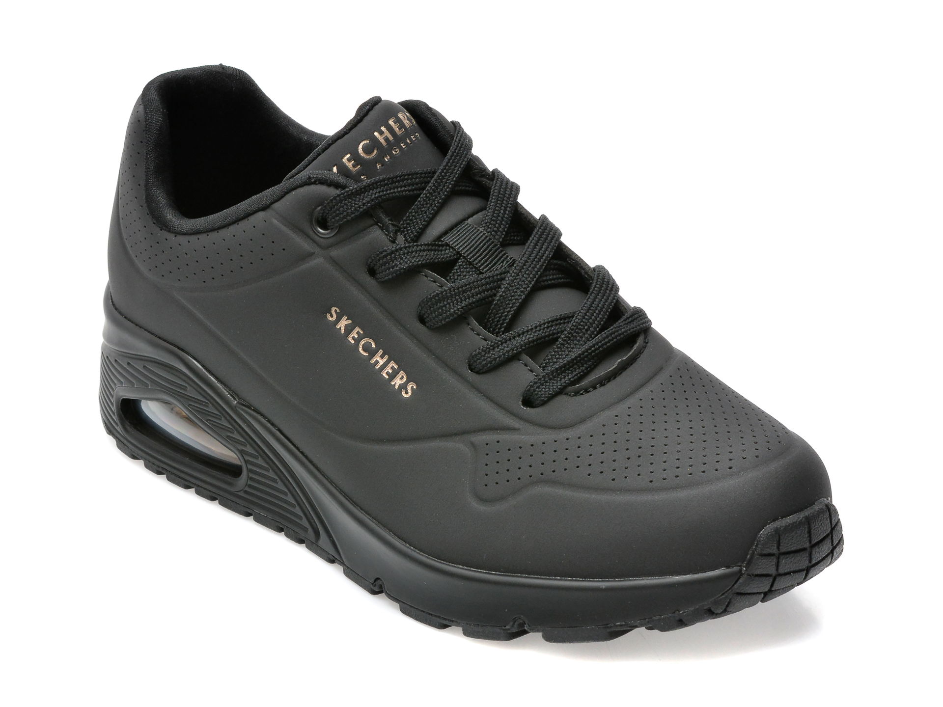 Pantofi sport SKECHERS negri, UNO, din piele ecologica imagine reduceri black friday 2021 otter.ro